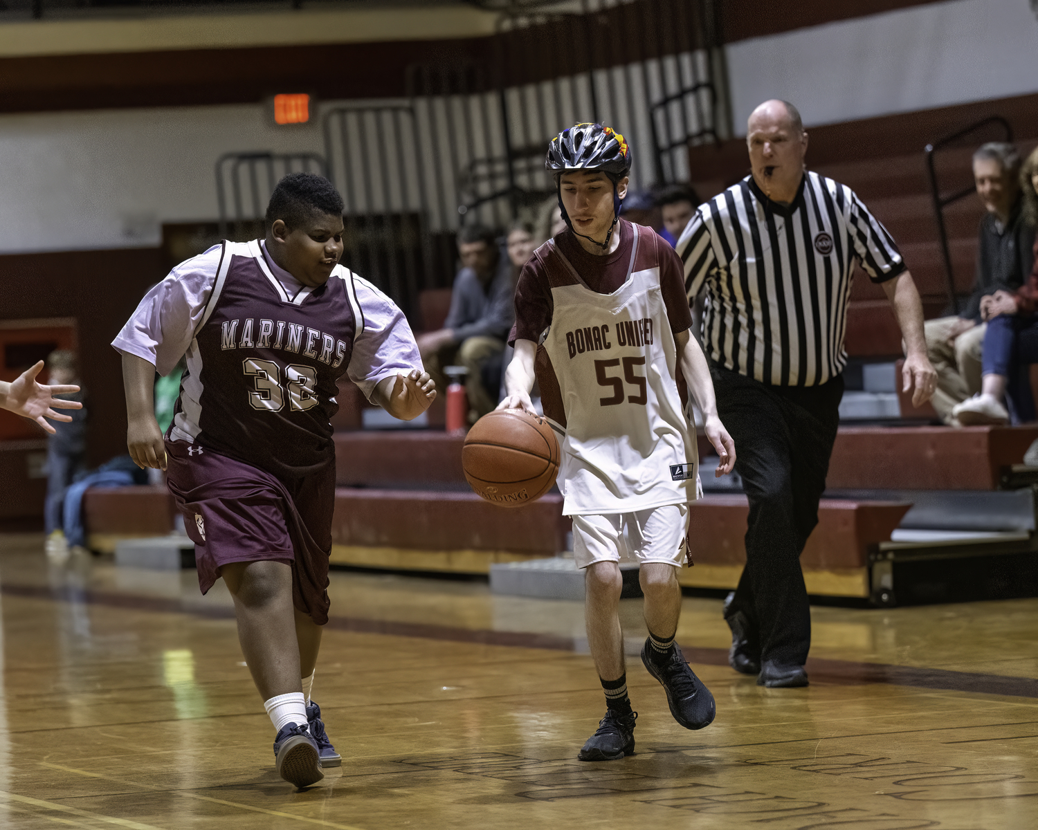 The East Hampton unified basketball team hosted Southampton on Thursday, May 4, in the season opener for both teams. The Bonackers prevailed over the Mariners.   MARIANNE BARNETT