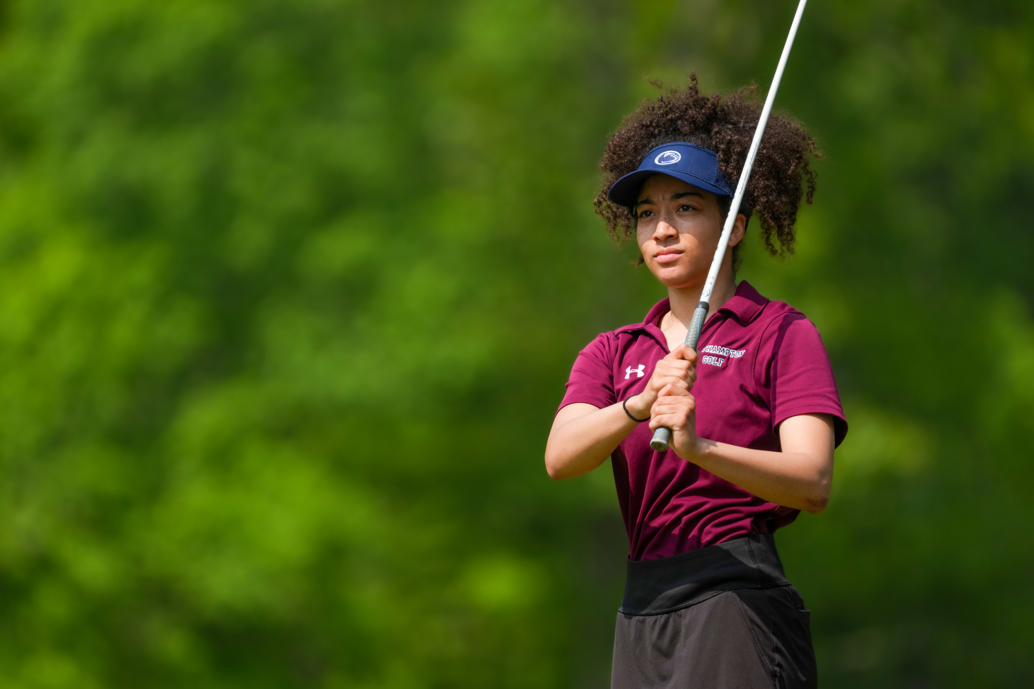 Ella Coady placed second behind teammate Elie Poremba on Tuesday to qualify for the New York State Championships which are June 2 and 3 at the Edison Club in Rexford, New York.   RON ESPOSITO
