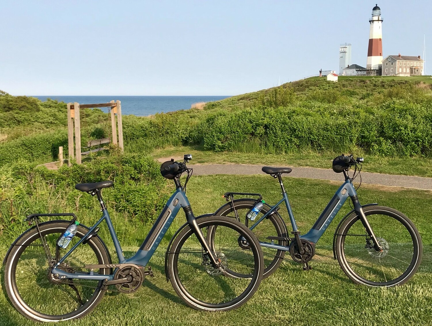 Navy Beach and Electric Bikes a Go Go have partnered on a new e-bike tour in Montauk. Courtesy photo