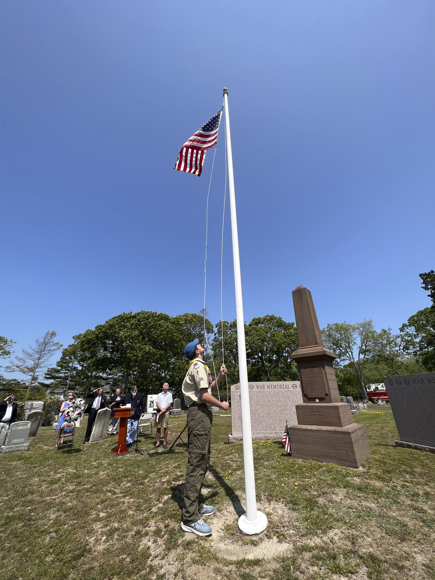 Memorial Day services at Westhampton Cemetery on Monday.