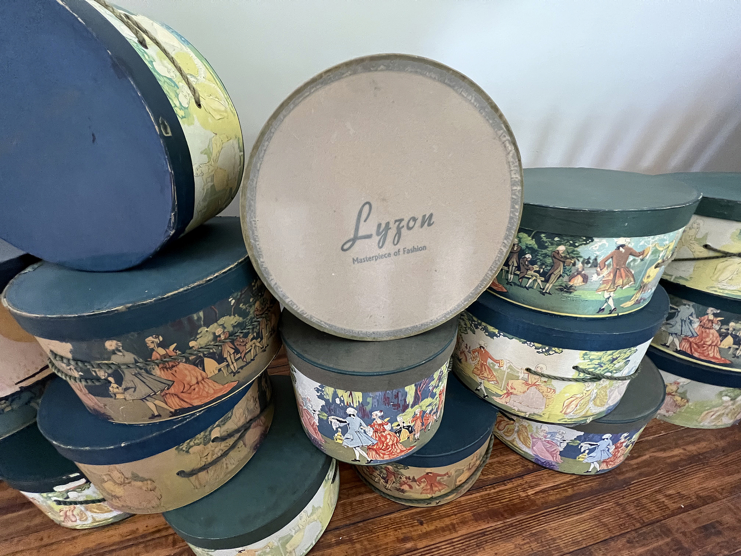 Lyzon hat boxes.  DANA SHAW