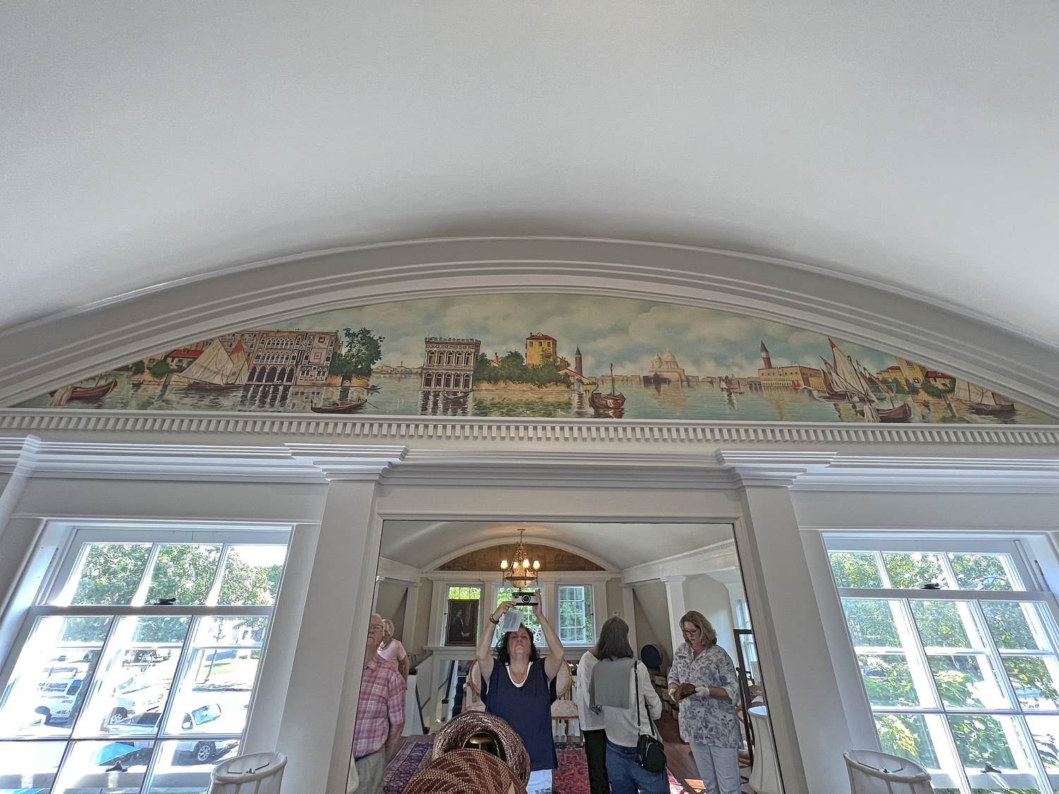 The original mural depicting Venice on the upstairs wall by artist Marc Potocsky.   DANA SHAW