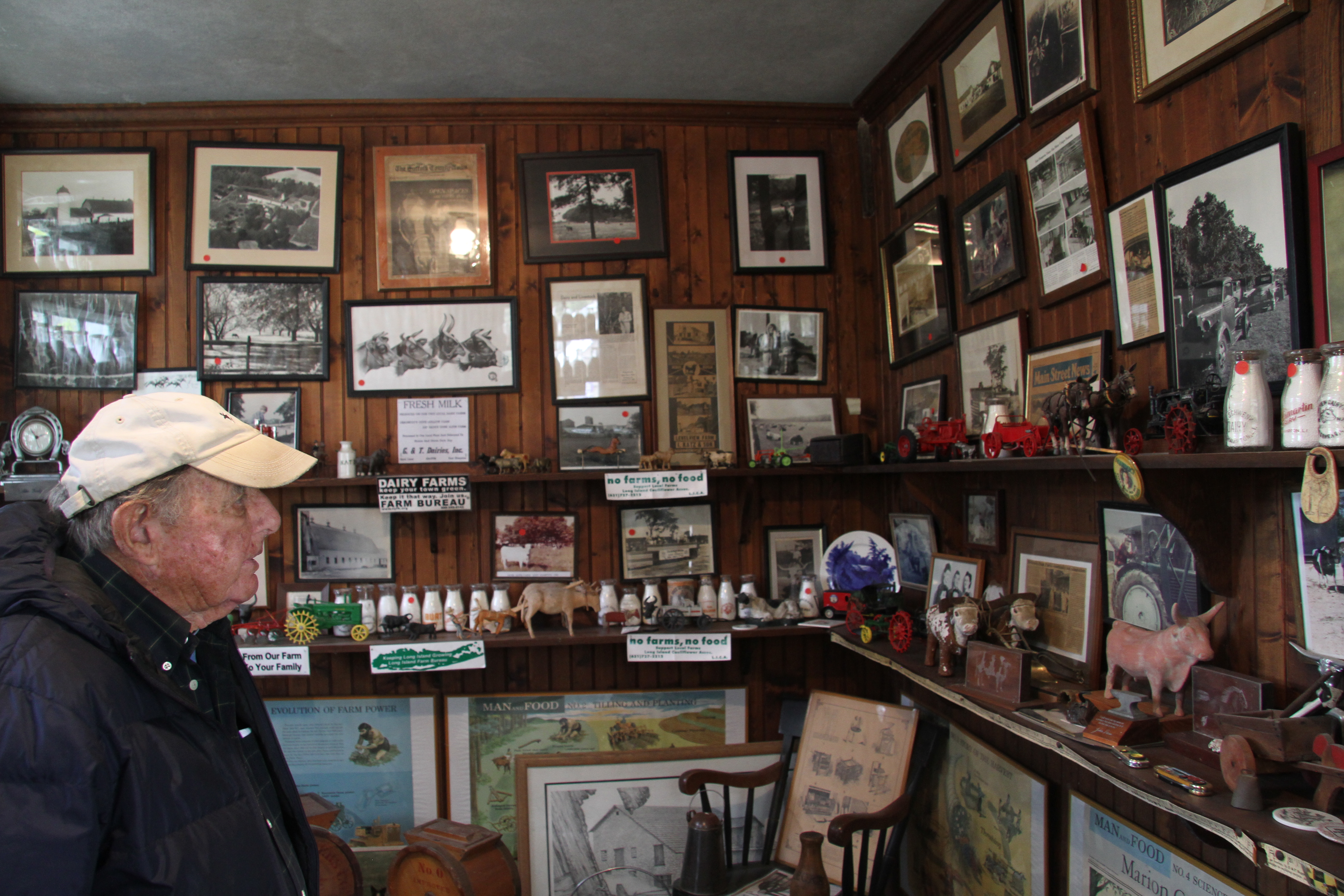 Ron Bush had been collecting Long Island farming tools, equipment and memorabelia for 60 years.
