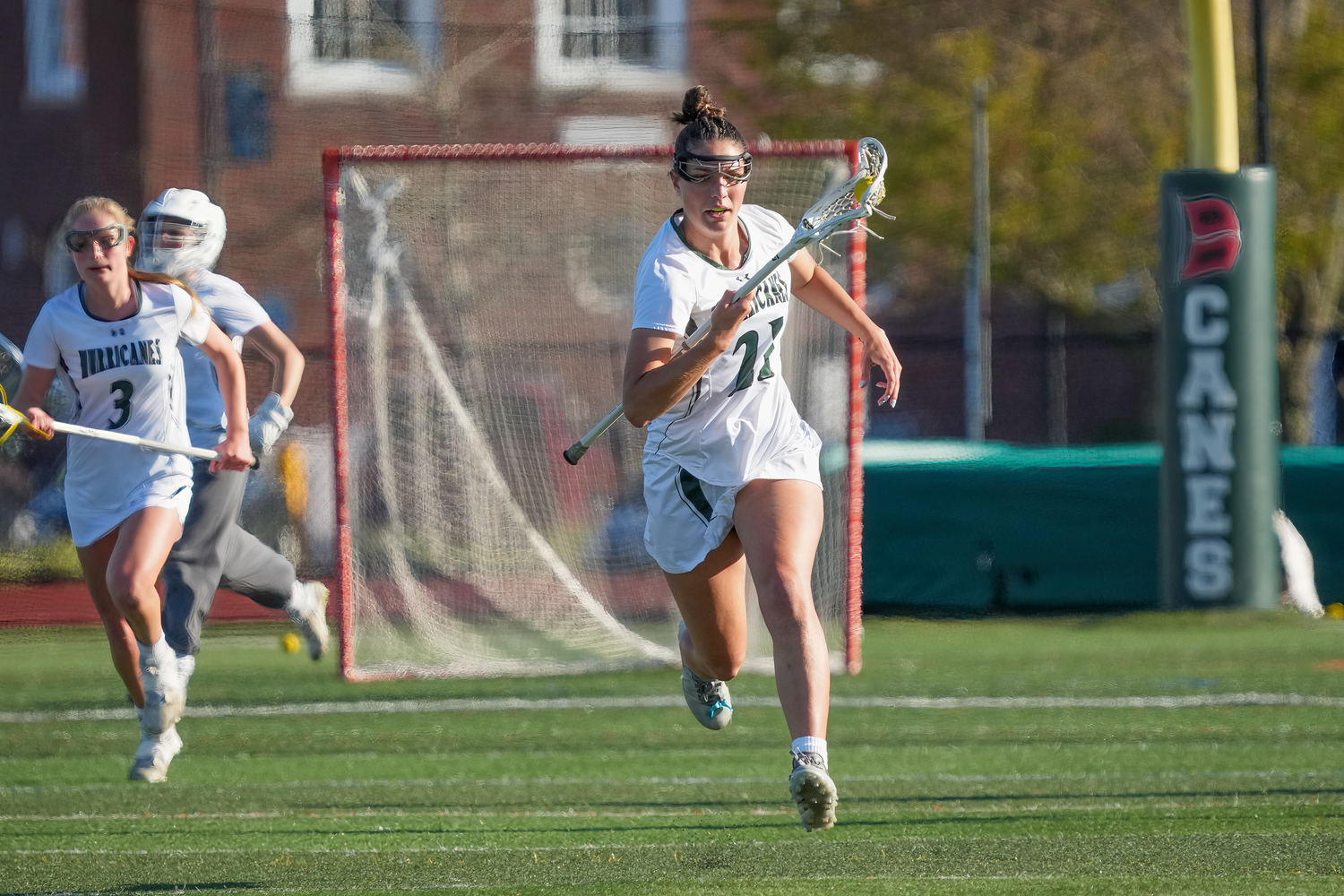 Senior midfielder and defender Reilly Mahon races up the field with the ball. RON ESPOSITO