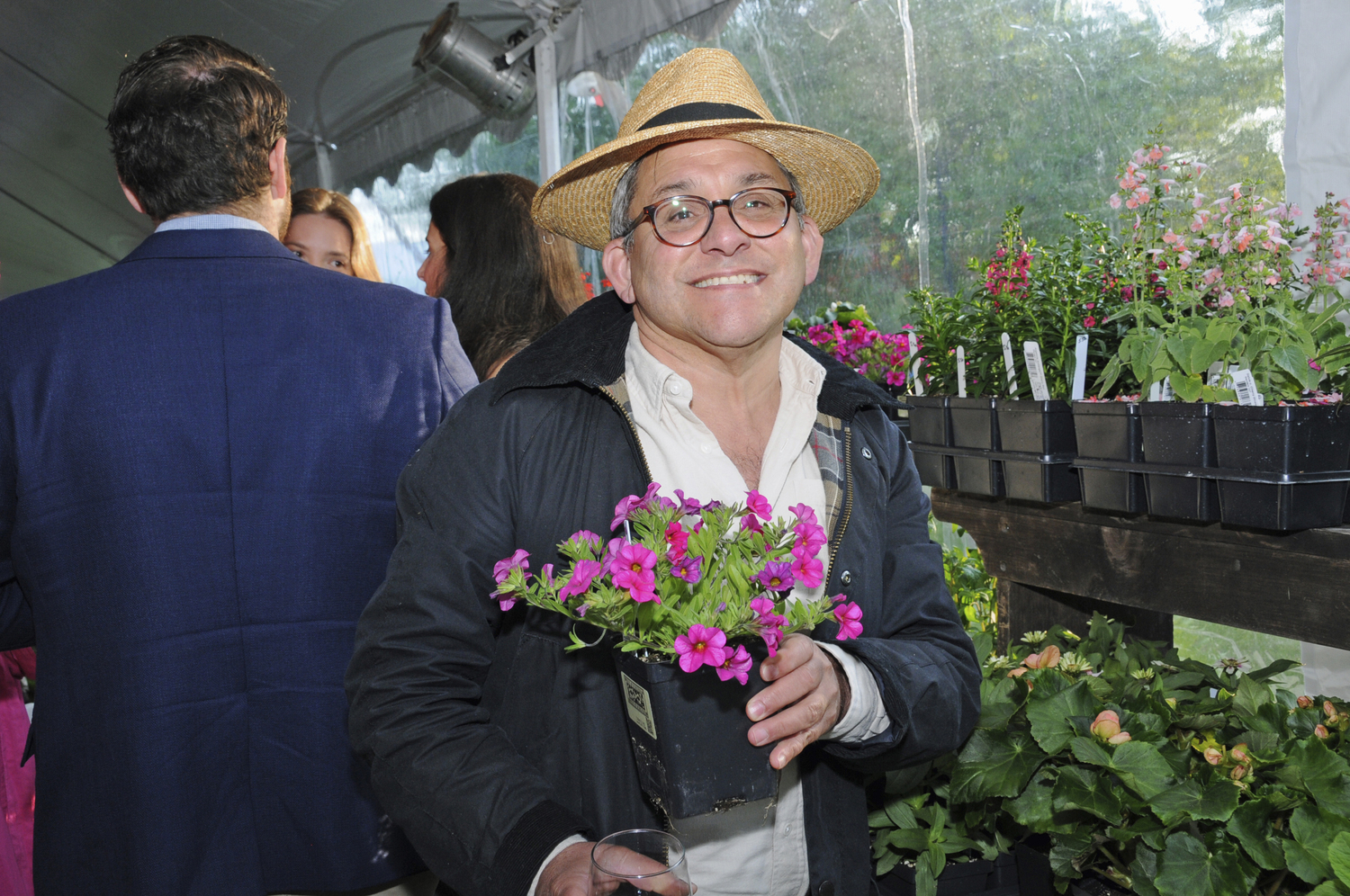 Alejandro Saralegui at the Garden Club of East Hampton's annual garden party and plant sale on the grounds of Mulford Farm in East Hampton on Friday evening. Plant lovers took home armloads and Flexible Flyers full of their favorites and bid for silent auction items. A special 