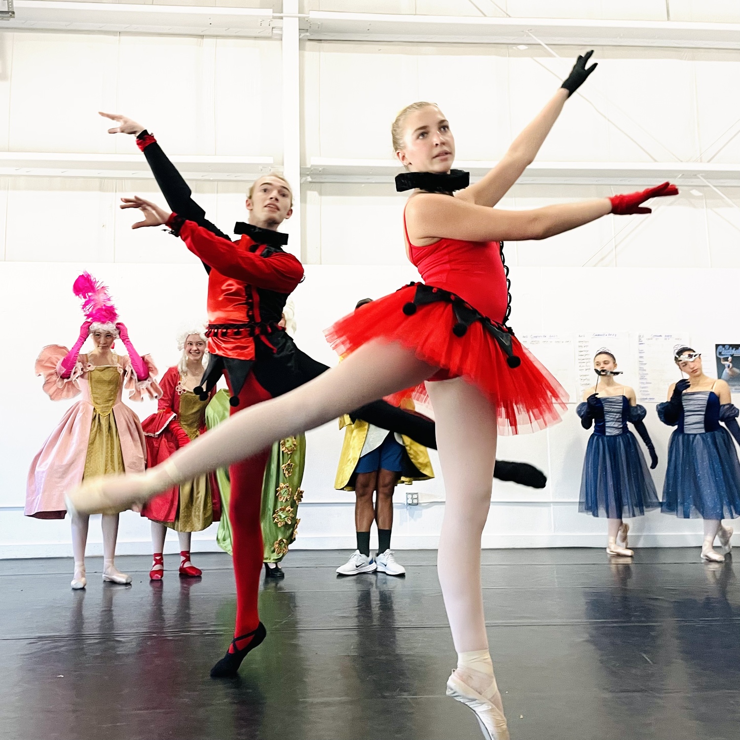 HBTS students during a recent dress rehearsal of 