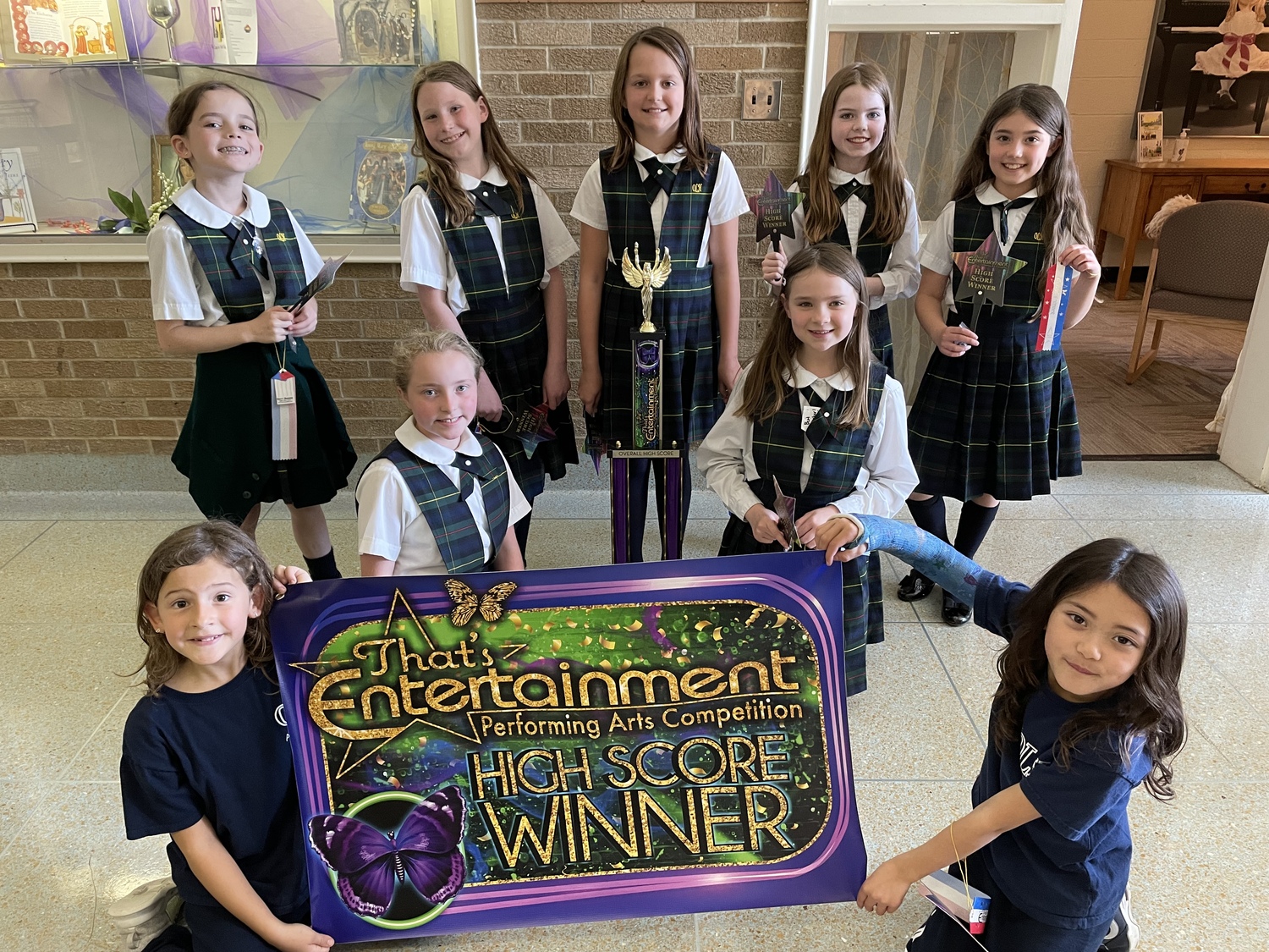 The Our Lady of the Hamptons School tap team took a top prize in the That’s Entertainment Dance Showcase. COURTESY OUR LADY OF THE HAMPTON SCHOOL