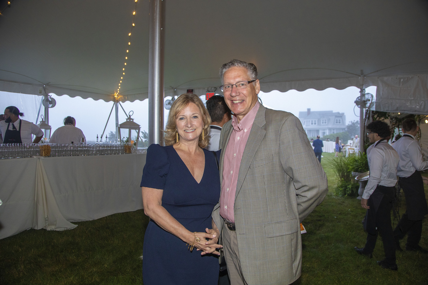 Westhampton Beach Mayor Maria Moore with
 her husband Thomas.