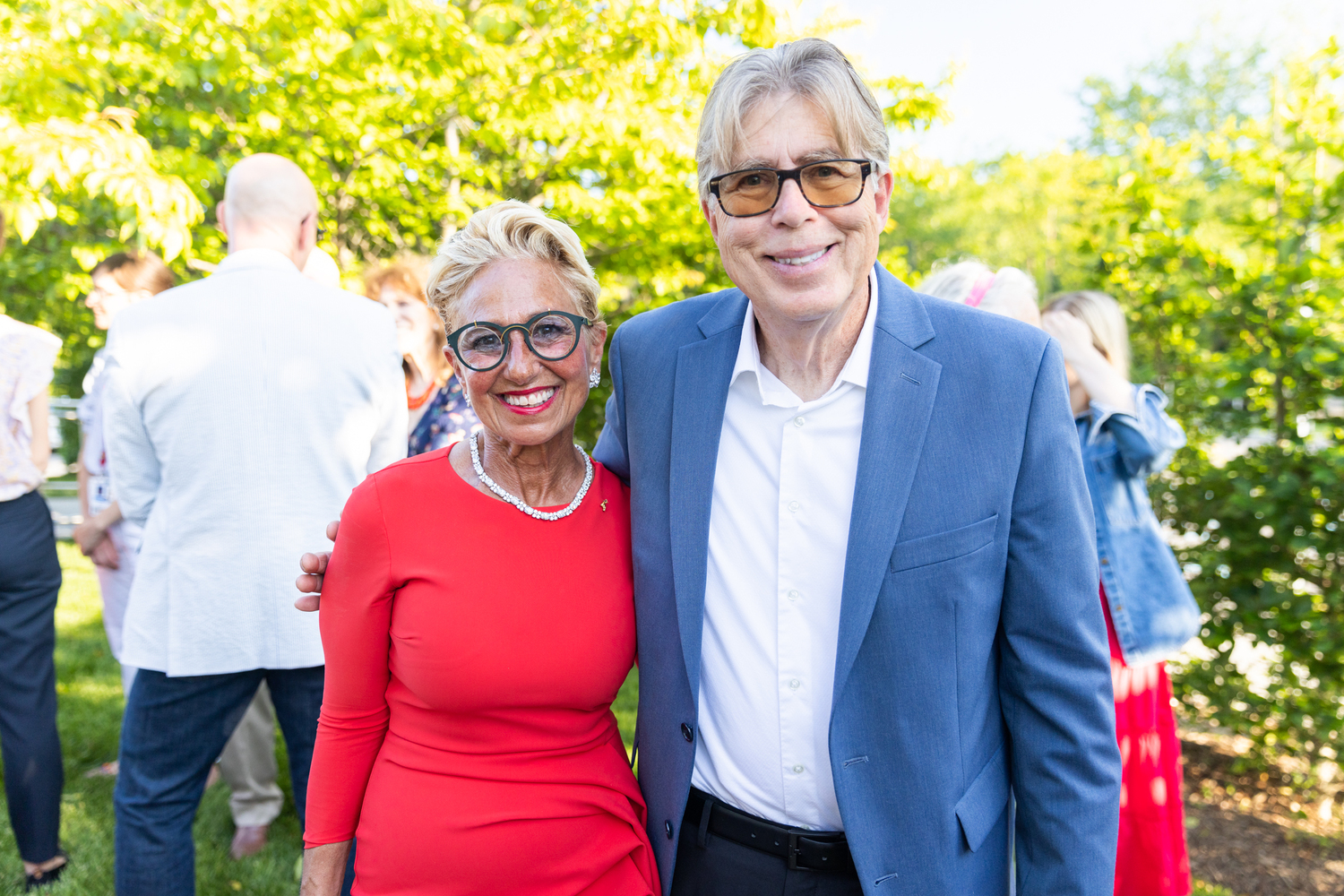 In recognition of National Cancer Survivors Month, Stony Brook Southampton Hospital’s Phillips Family Cancer Center hosted a celebration for survivors on June 1.  Jodi Wasserman and Chuck MacWhinnie received awards at the event. COURTESY STONY BROOK SOUTHAMPTON HOSPITAL