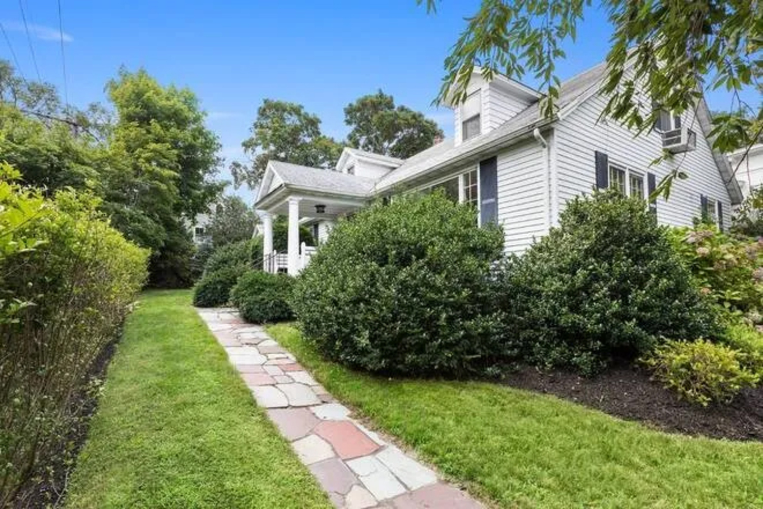 View of 1940s house at 68 Madison Street in Sag Harbor.