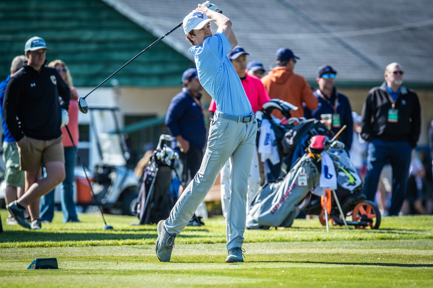 East Hampton senior Trevor Stachecki competing at the New York State Boys Golf Championships.    DAVID WILLIAMS/BEYOND THE PRINT