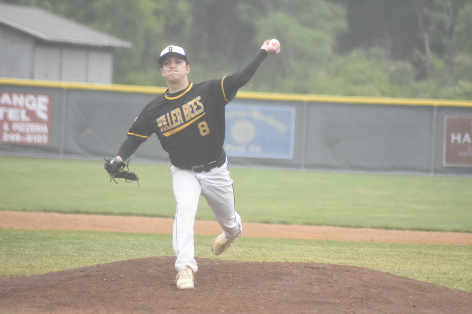 Bridgehampton senior Scott Vinski pitched six strong innings on Saturday allowing just two runs.   DREW BUDD