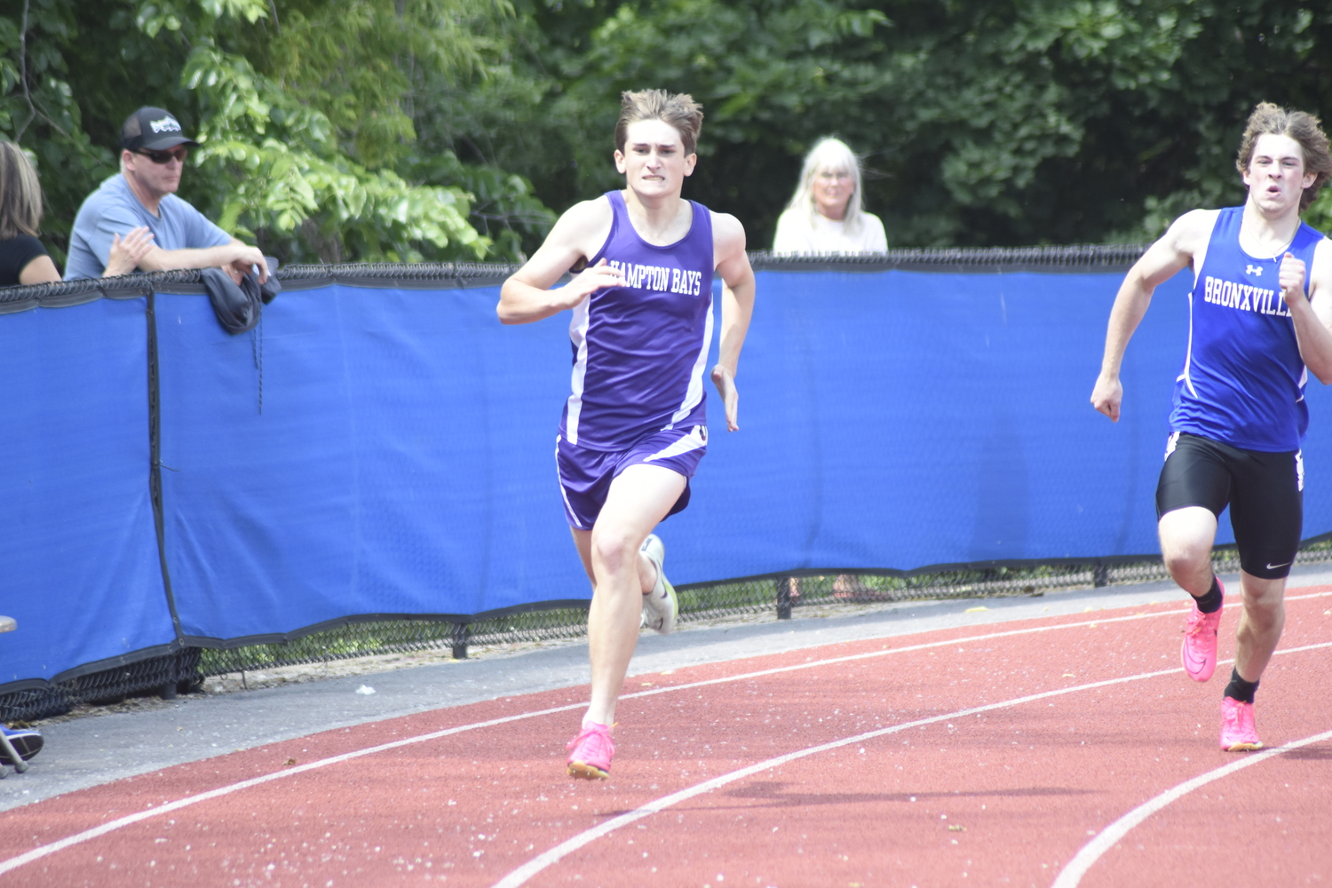 Hampton Bays junior Matthew Papajohn finished 10th in the state in the 400-meter dash.   DREW BUDD