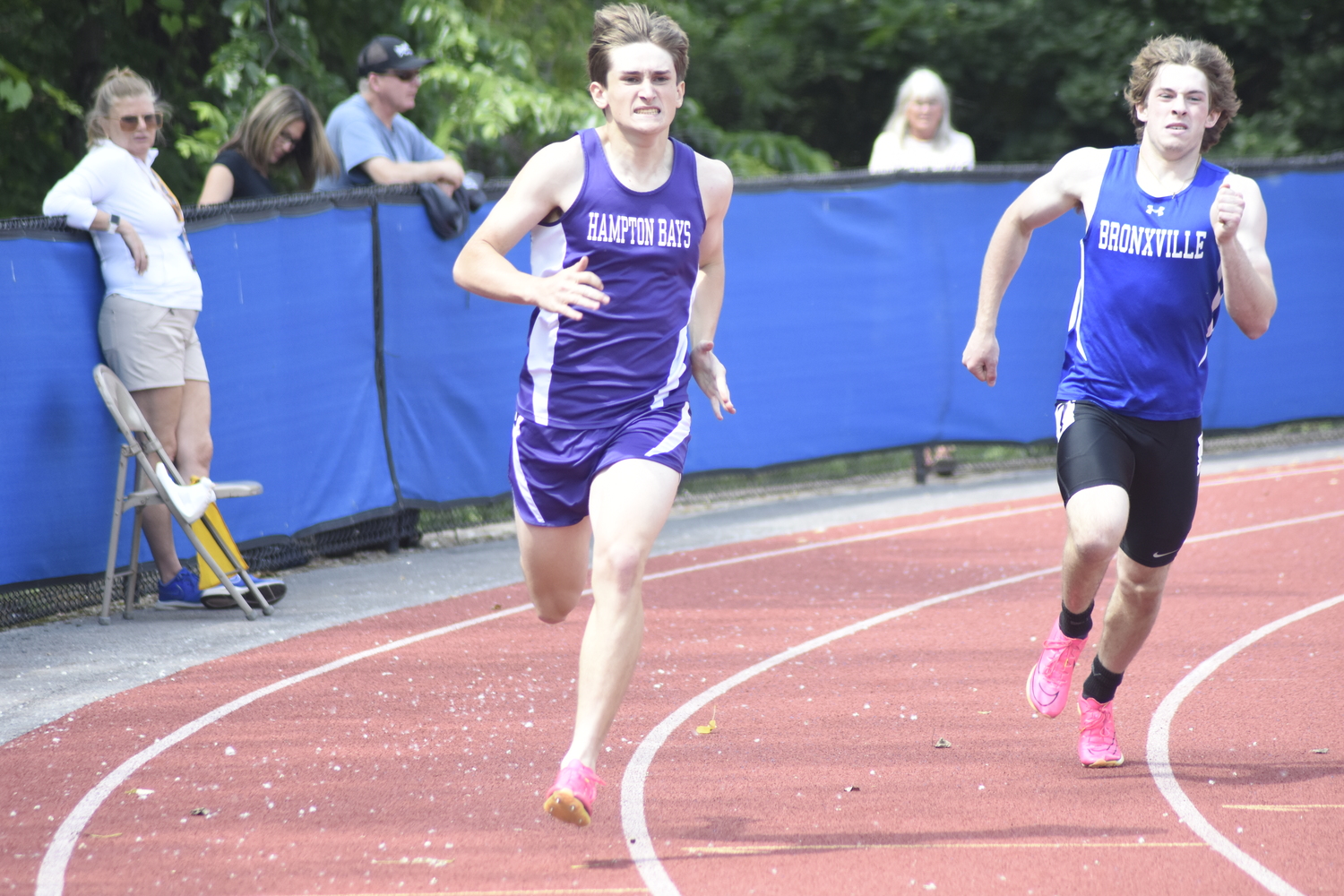 Hampton Bays junior Matthew Papajohn finished 10th in the state in the 400-meter dash.   DREW BUDD