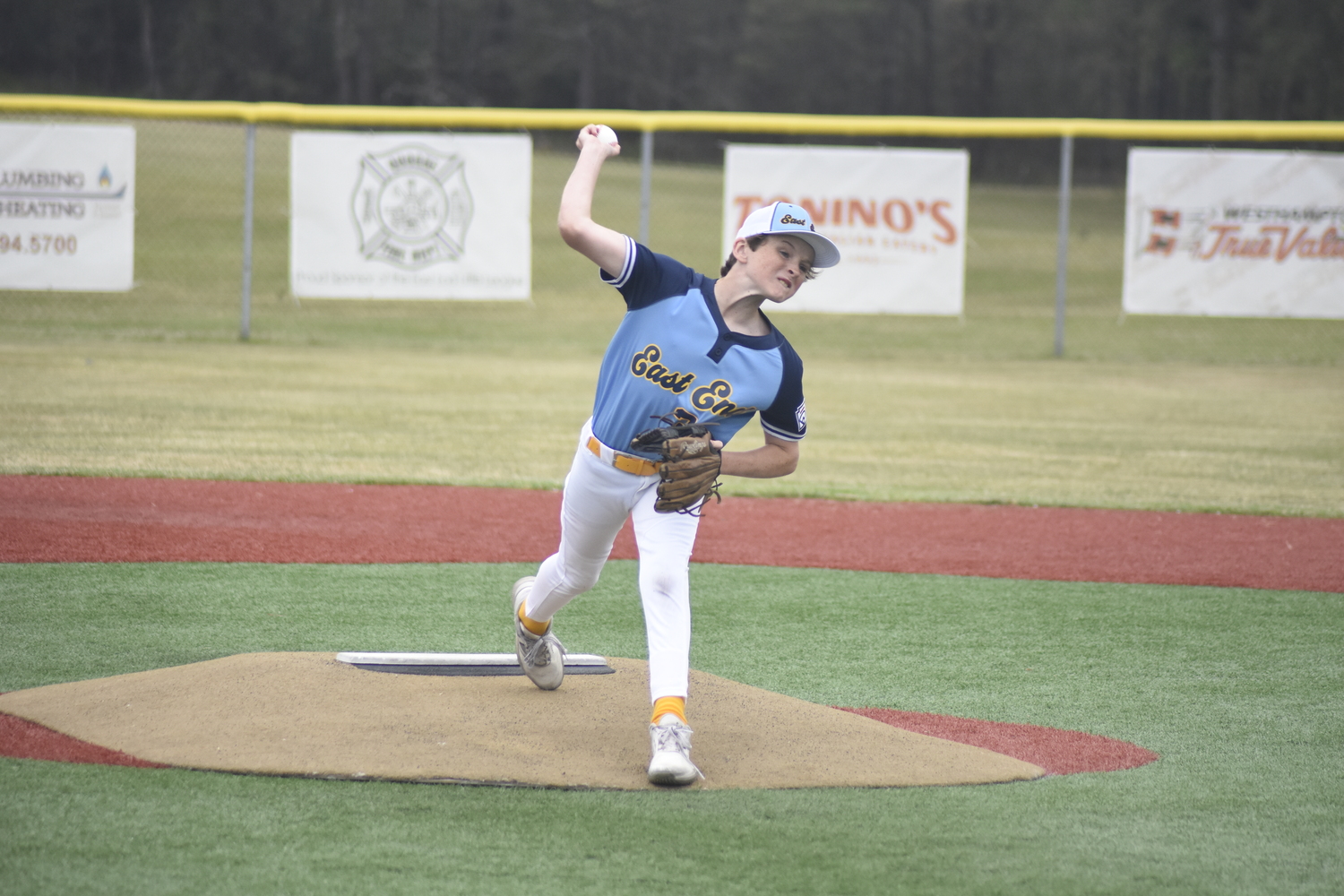 Declan Byrne started the first game of the tournament for East End on June 22.  DREW BUDD