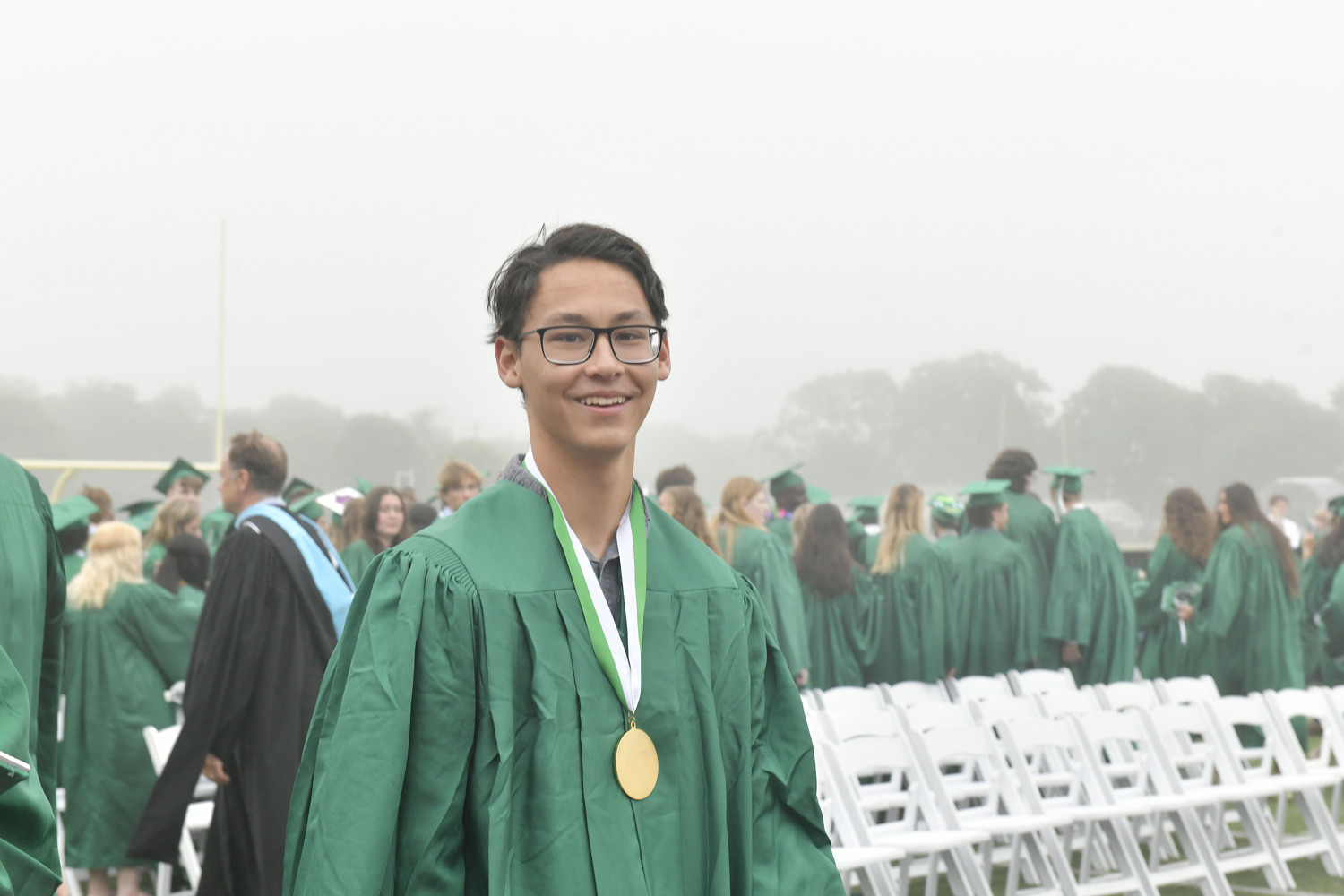 Westhampton Beach High School Salutatorian Daniel Gosnell.  DANA SHAW