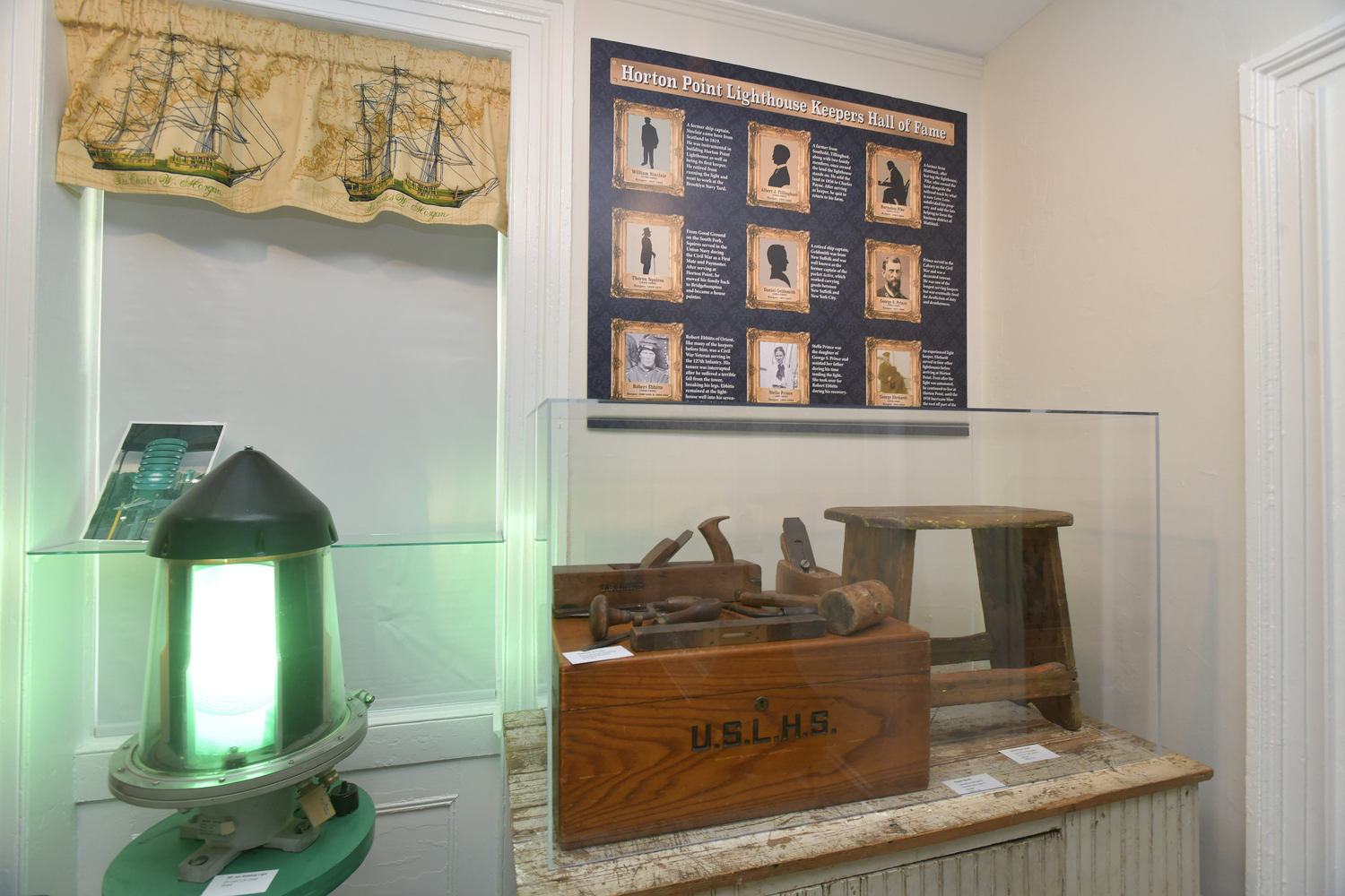 Pictures of the lighthouse keepers at the Horton Point Lighhouse. Stella Prince is among them.  DANA SHAW