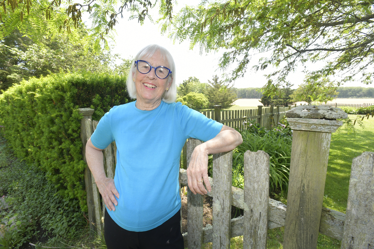 Louisa Hargrave at her home in Jamesport.  DANA SHAW