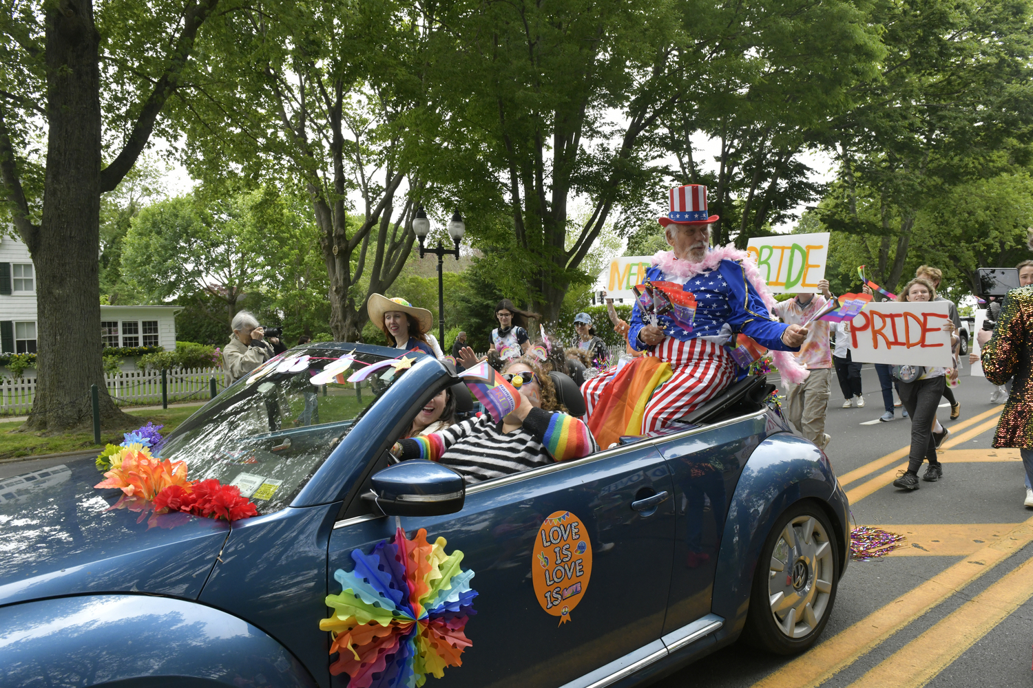 Guild Hall at the second annual Hamptons Pride Parade was held in East Hampton on Saturday.    DANA SHAW