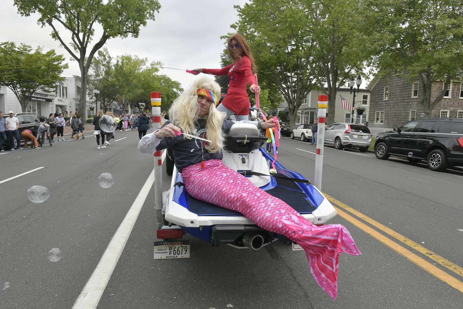 The Southampton Village Ocean Rescue during the Pride Parade on Saturday.  DANA SHAW