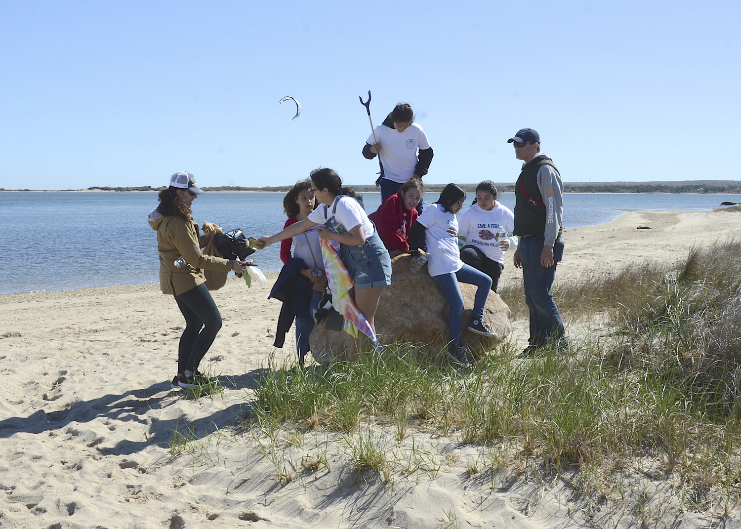 The East Hampton Town Litter Action Committee hosted a beach cleanup at Lazy Point on Saturday. This is one of many beach cleanups that will be held this month. For more information contact ehlitteraction@gmail.com. 
KYRIL BROMLEY