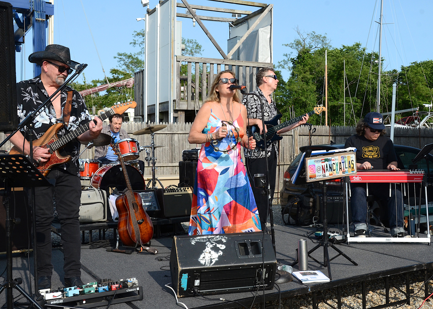 Nancy Atlas performs at the Spotlight on Boating Launch Party and Trade Show at the Breakwater Yacht Club in Sag Harbor on Thursday, June 15.