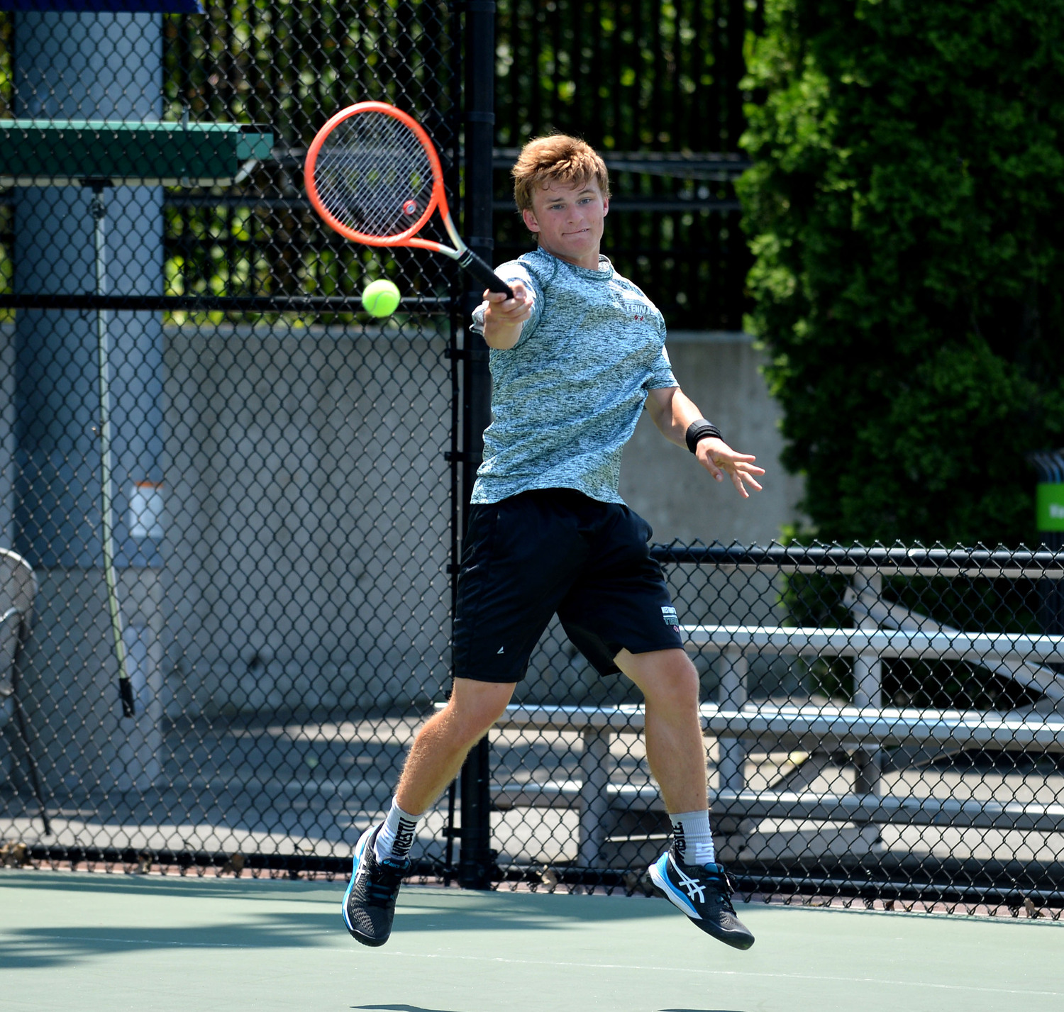 Westhampton Beach junior Bobby Stabile competed at the New York State Individual Boys Tennis Championships this past weekend.   DAMION REID