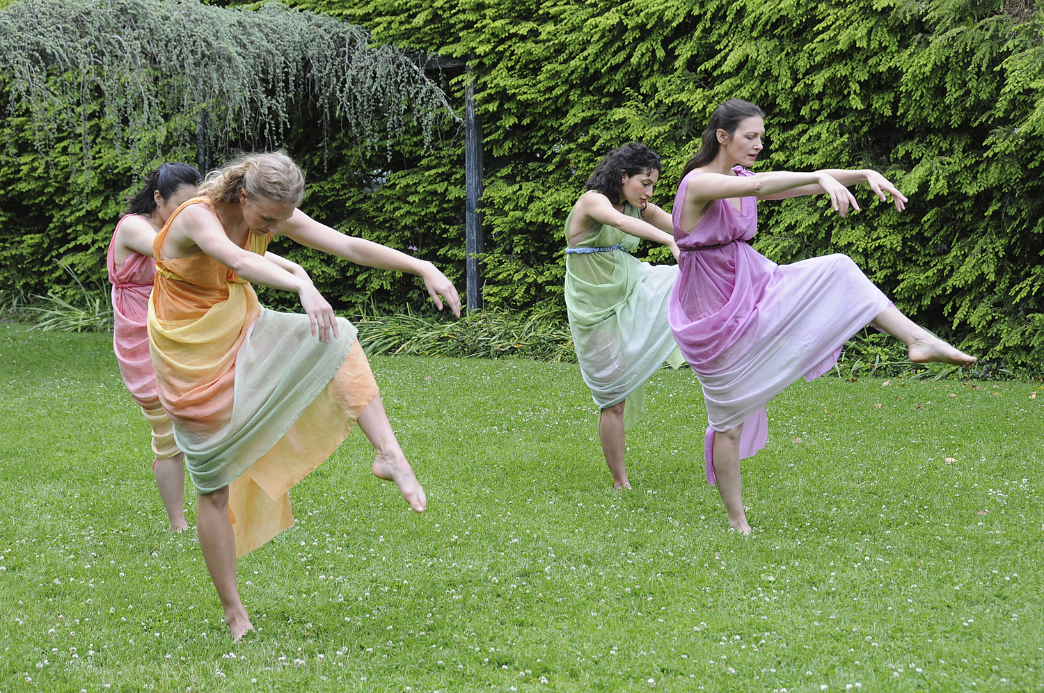 Lori Belilove and her Isadora Duncan Dance Company perform at LongHouse Reserve on Sunday.   RICHARD LEWIN