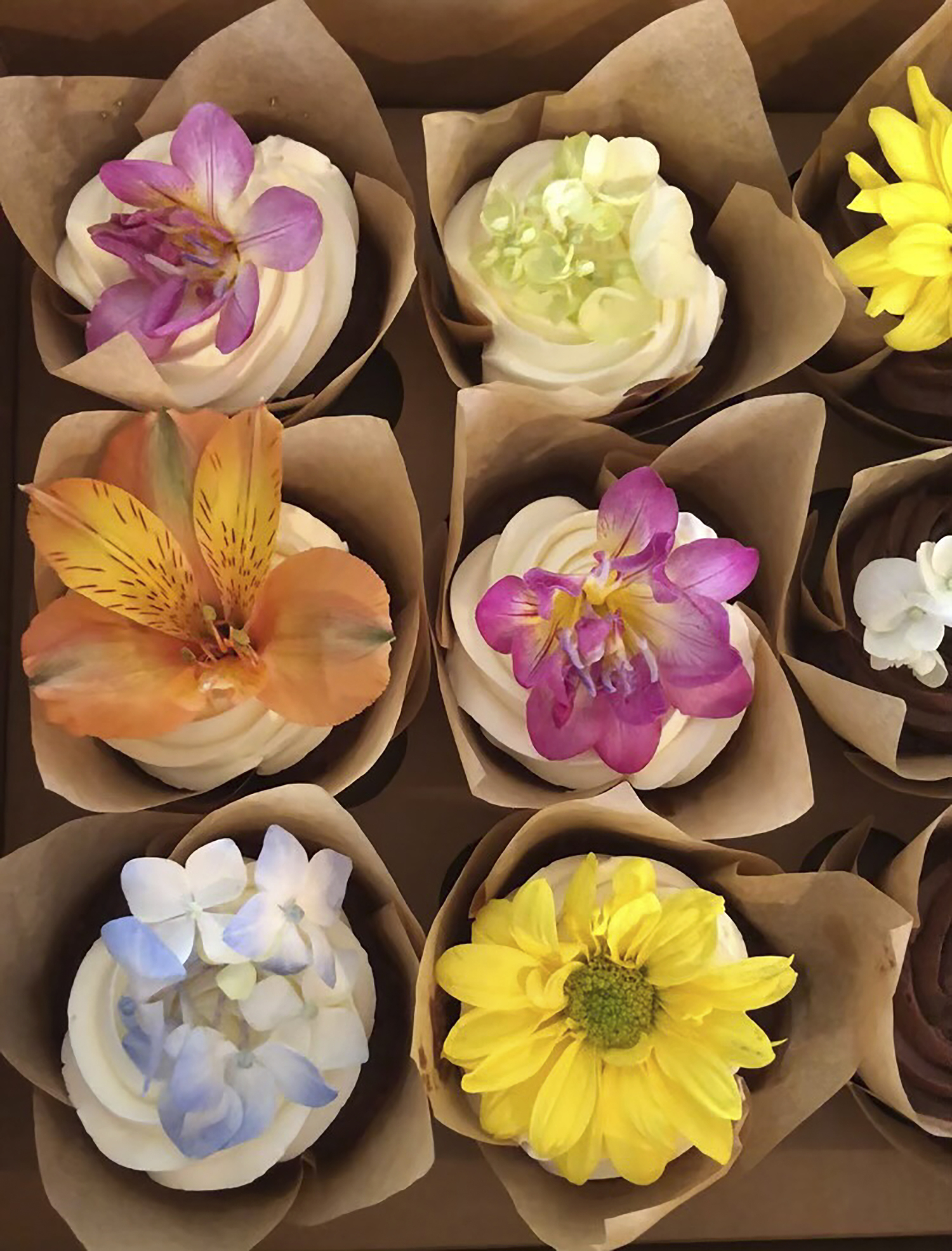 Flower cupcakes from Sweethampton Cakery.  COURTESY SWEETHAMPTON CAKERY