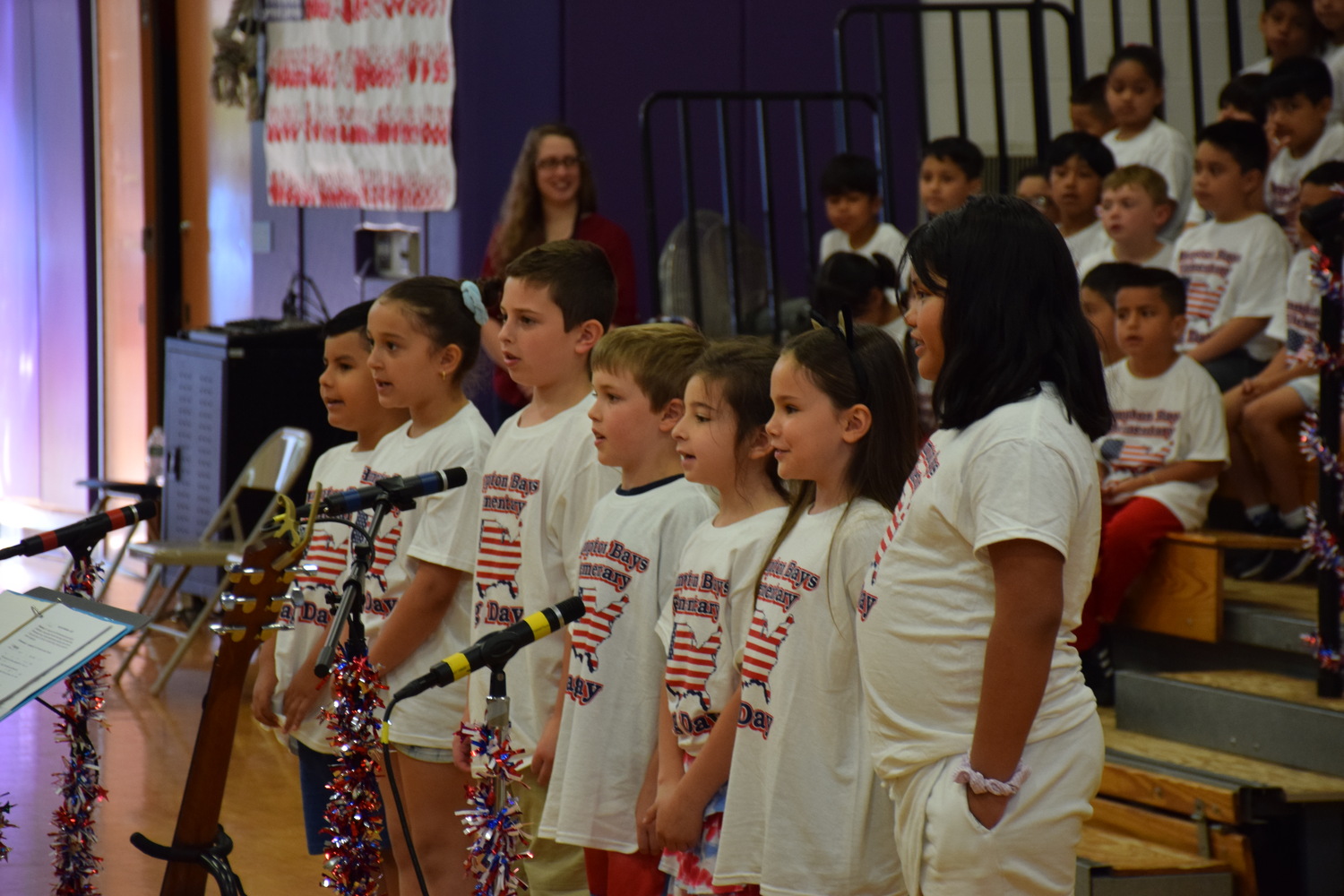 Hampton Bays Elementary School second graders celebrated Flag Day and paid tribute to Army veteran Michael McAndrews during a ceremony on June 14.