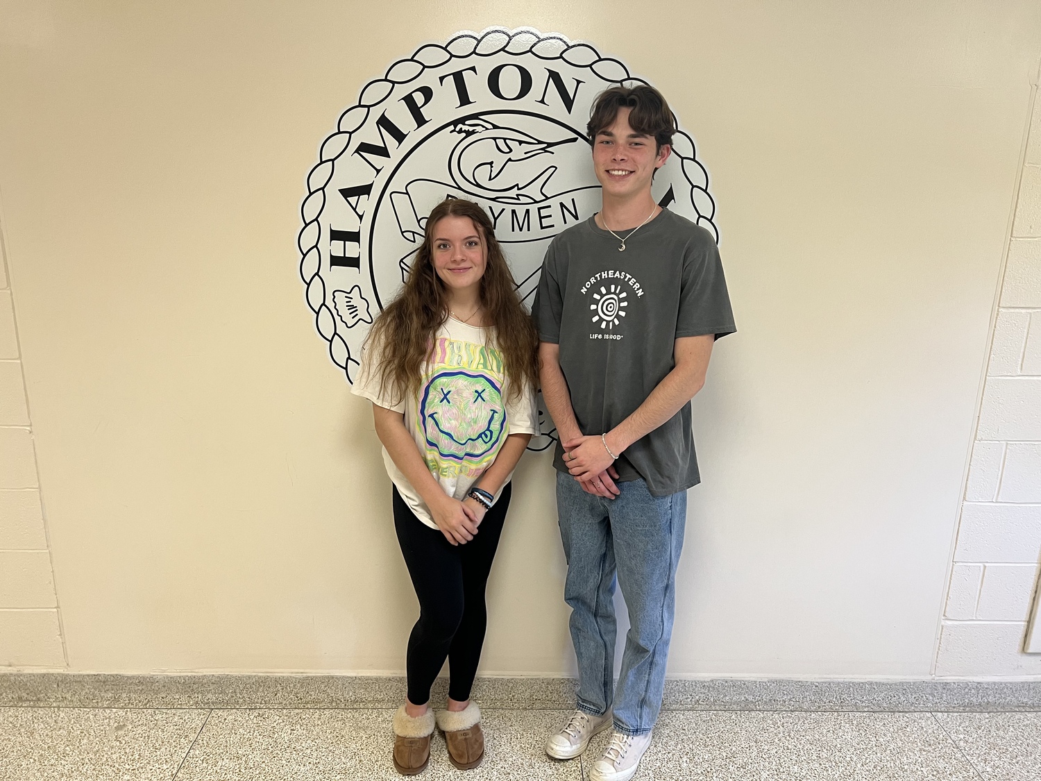 Hampton Bays High School seniors Brianna Quiros and Liam Sutton were recently honored by the New York State Association for Health, Physical Education, Recreation and Dance
as winners of the Suffolk Zone Award. The seniors were selected based on their outstanding character, exceptional leadership in the school environment, and status as a physical fitness role model for other students. Quiros, a member of the Hampton Bays volleyball team, will be attending Quinnipiac University in the fall. Sutton, who runs on his school’s winter and spring track teams, will study at Northeastern University. COURTESY HAMPTON BAYS SCHOOL DISTRICT