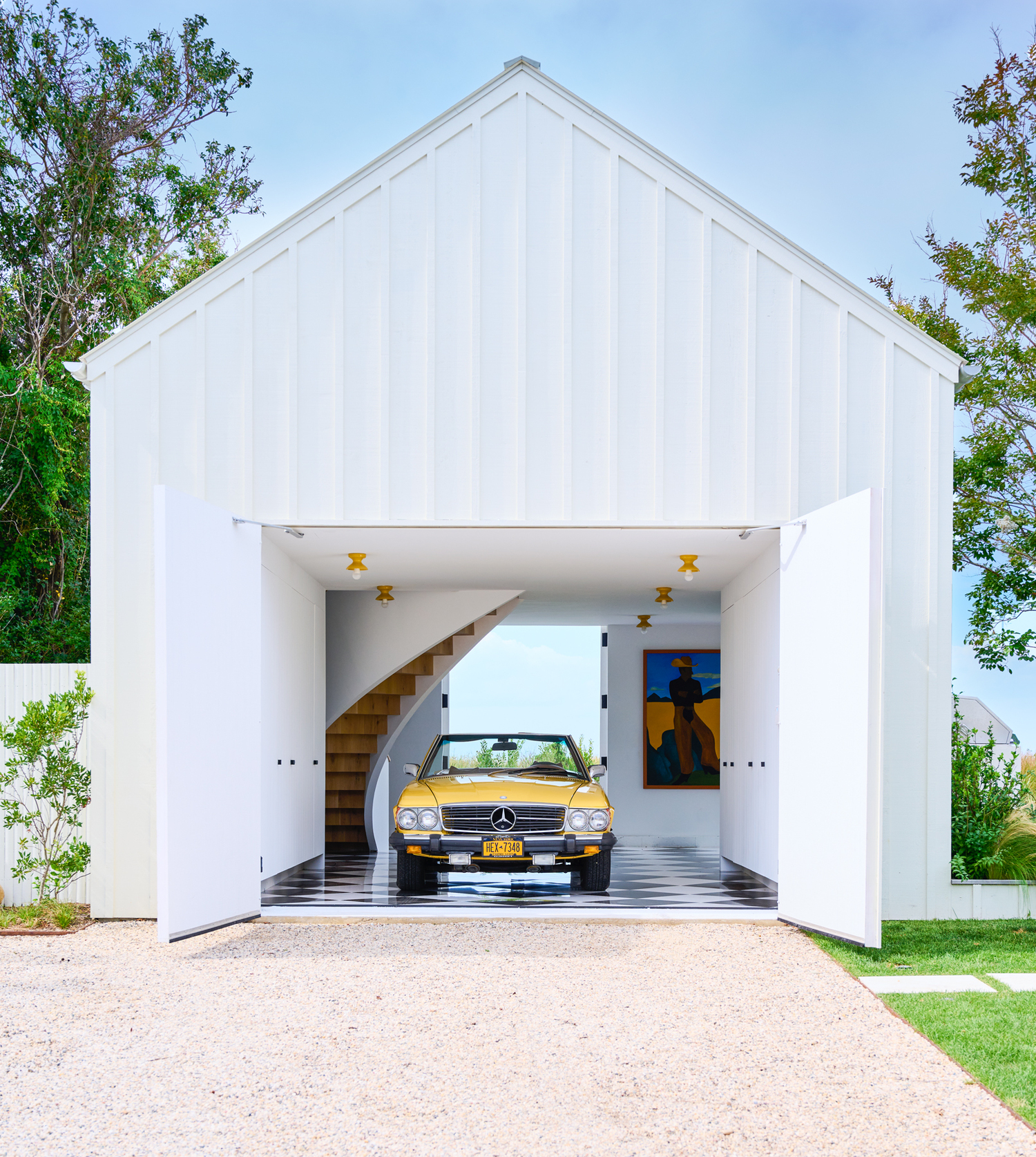 The airy garage does double duty as a dance studio and party space. WILLIAM WALDRON