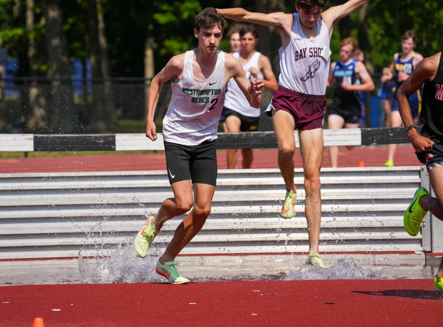 Westhampton Beach junior Trevor Hayes was the Division I Champion of the 3,000-meter steeplechase.   RON ESPOSITO