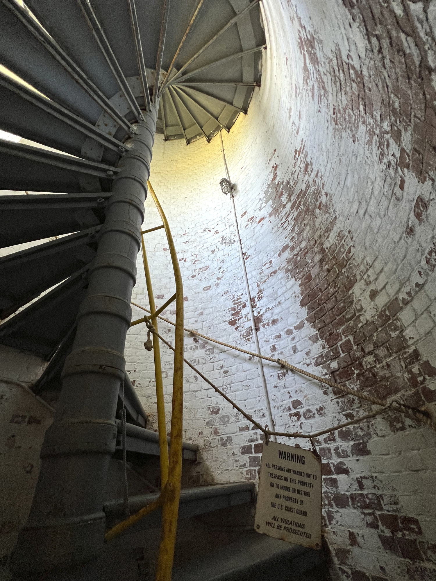 The steps leading up to the lantern at the Horton Point Lighthouse.  DANA SHAW