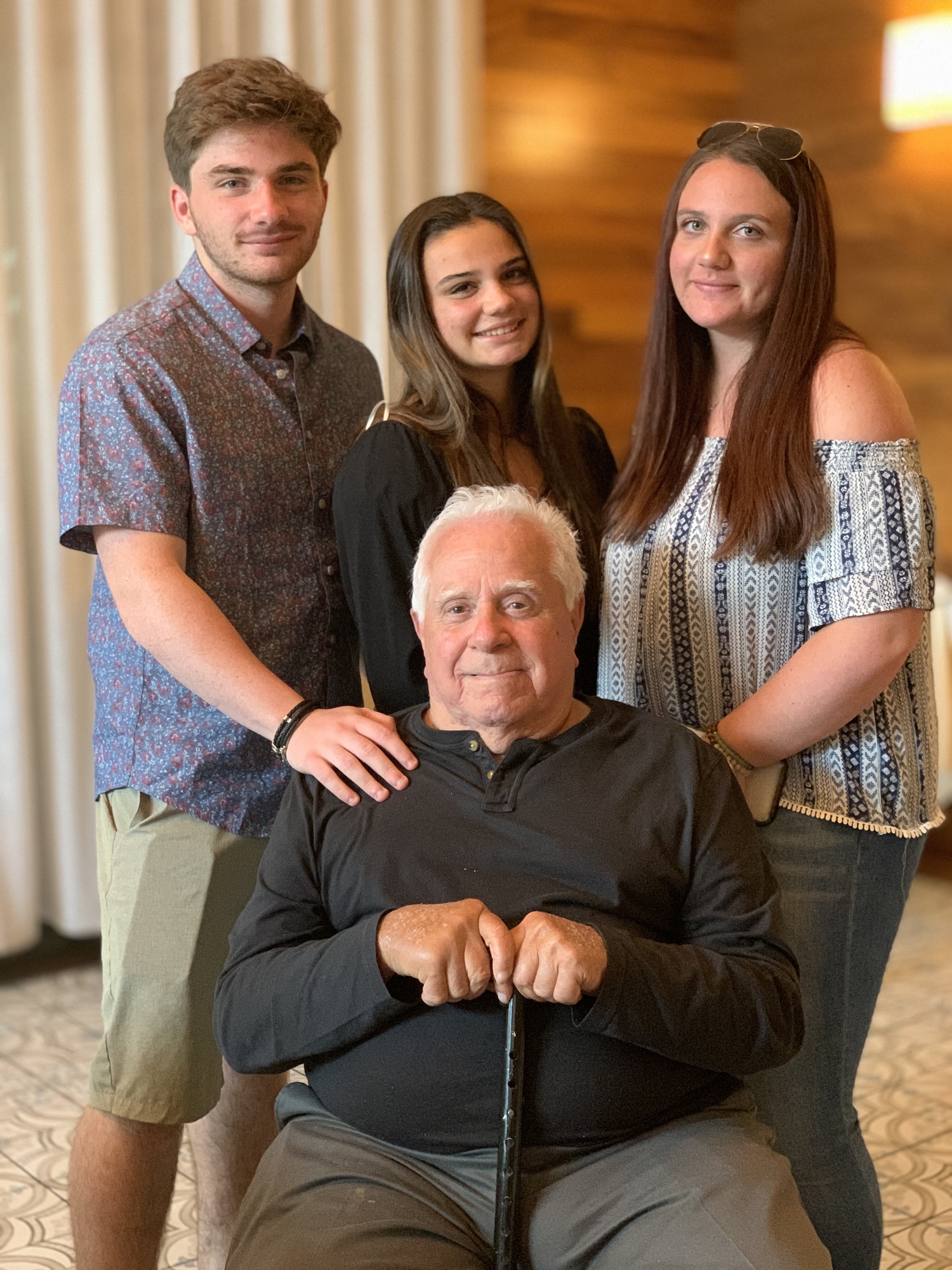 Sonny Mattera with his grandchildren, from left, Anthony, Sofia and Victoria Mattera.