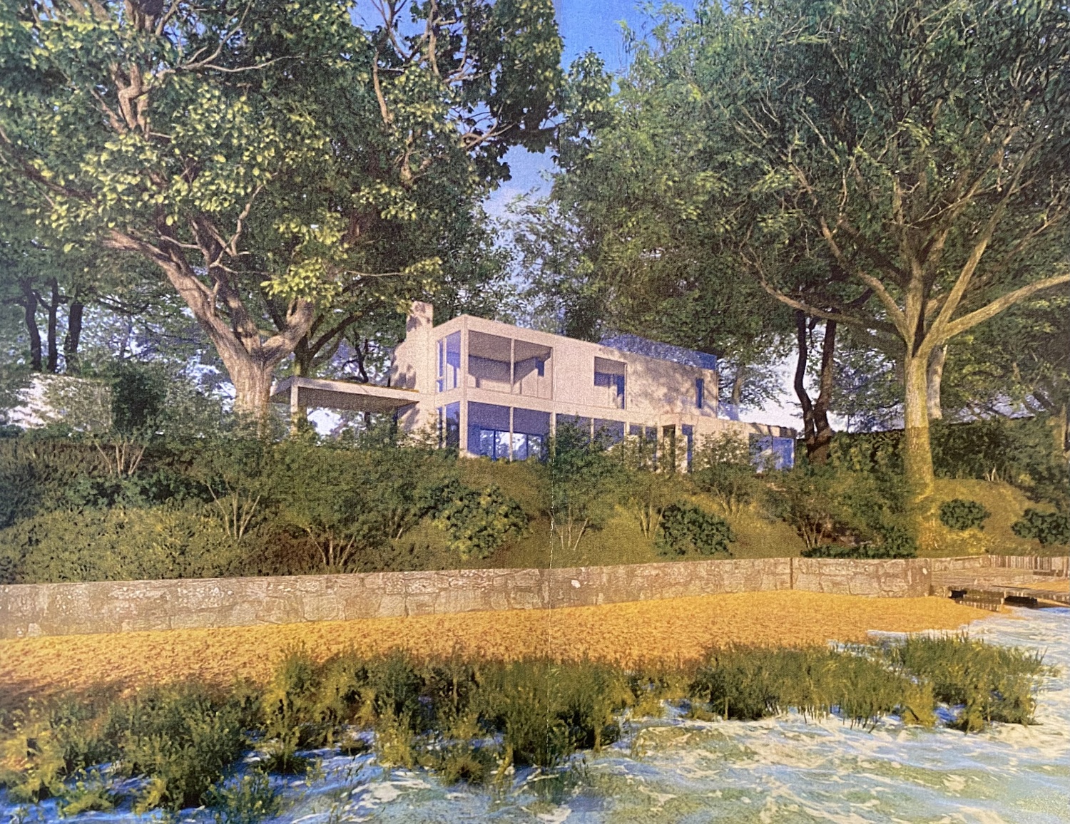Rendering of proposed LaGuardia house at 9 Bluff Point Lane.