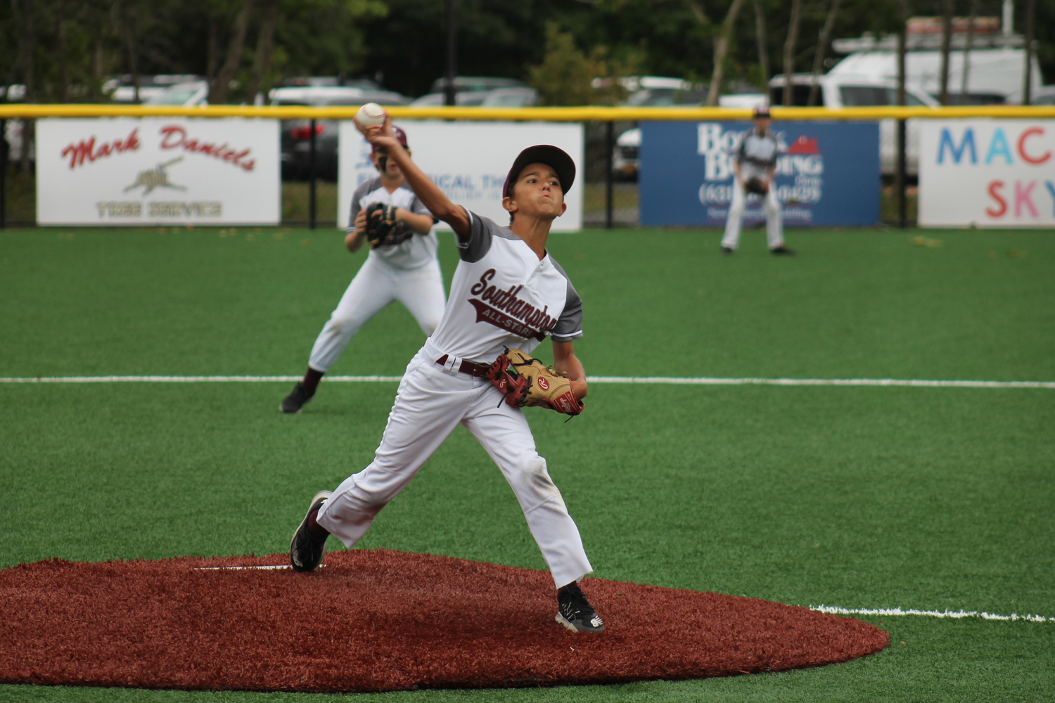 Nathan Counihan Bishop delivers to the plate.   KRIS VINSKI