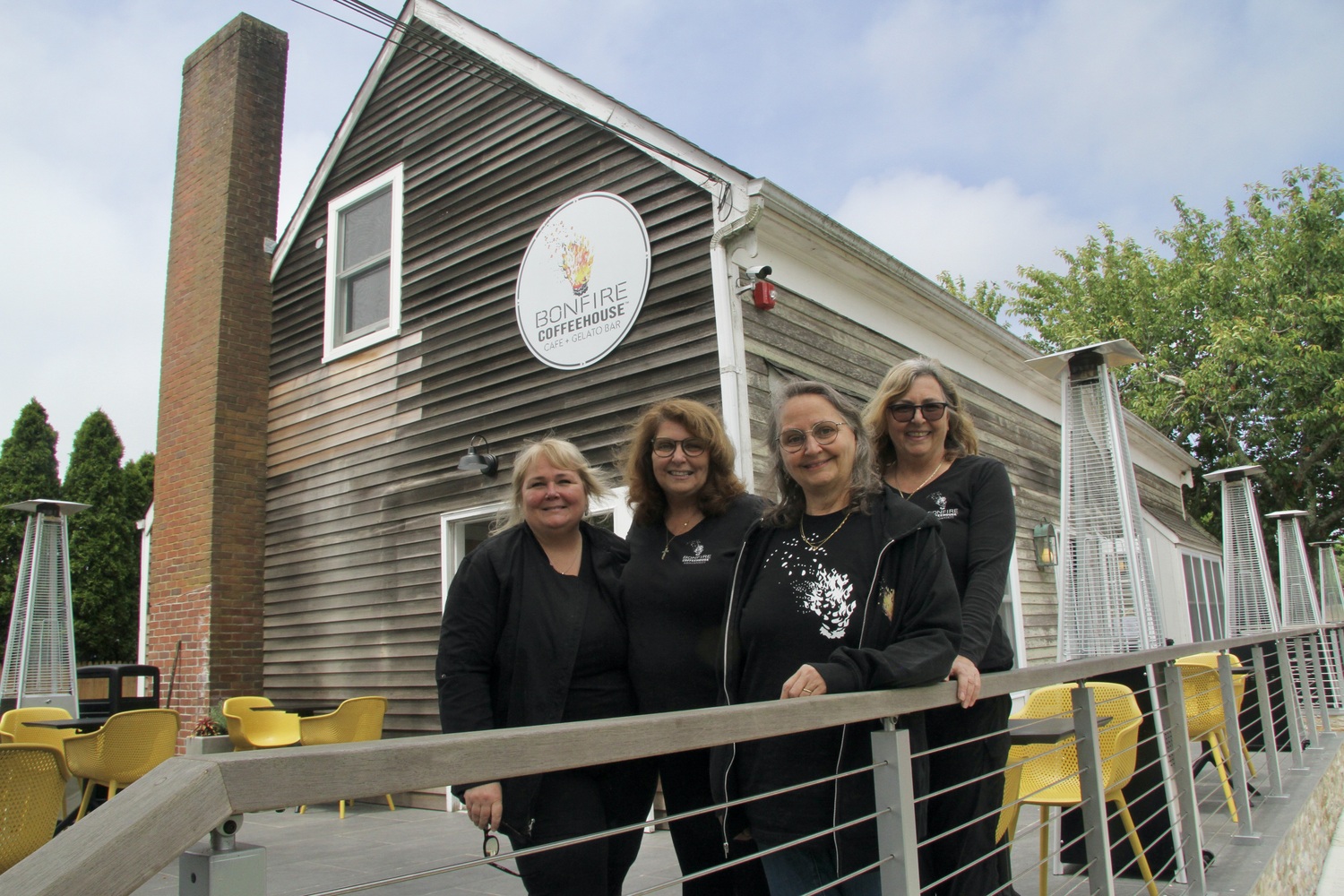 The Rana sisters -- Lisa Rana, Dawn Rana Brophy and Annette Rana Web -- and their cousin Debbie Geppert have opened Bonfire Coffeehouse, a cafe and gelato shop, in Amagansett in the same building off Main Street where their parents ran Rana's Sweet Shop decades ago. 
MICHAEL WRIGHT