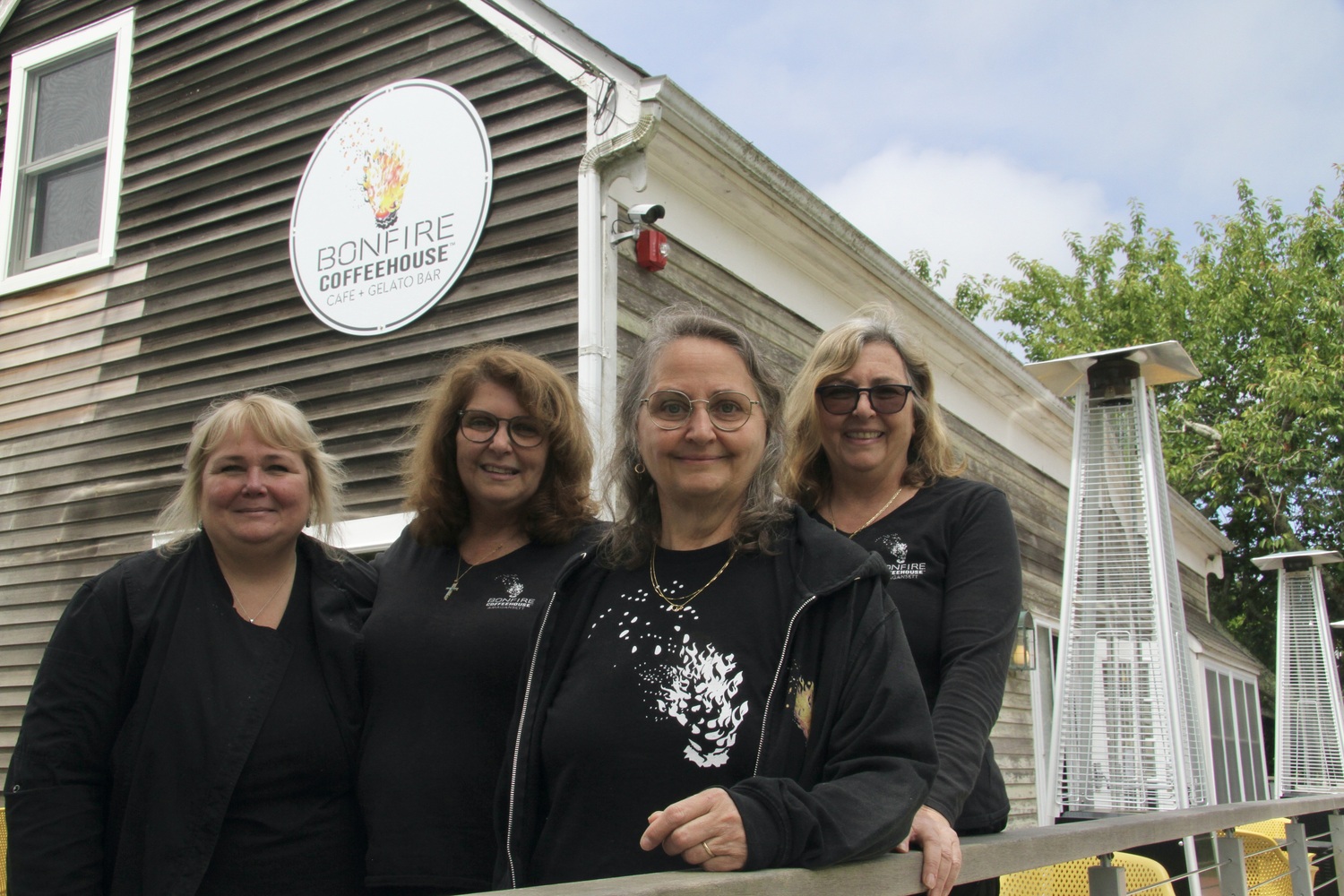 The Rana sisters -- Lisa Rana, Dawn Rana Brophy and Annette Rana Web -- and their cousin Debbie Geppert have opened Bonfire Coffeehouse, a cafe and gelato shop, in Amagansett in the same building off Main Street where their parents ran Rana's Sweet Shop decades ago. 
MICHAEL WRIGHT