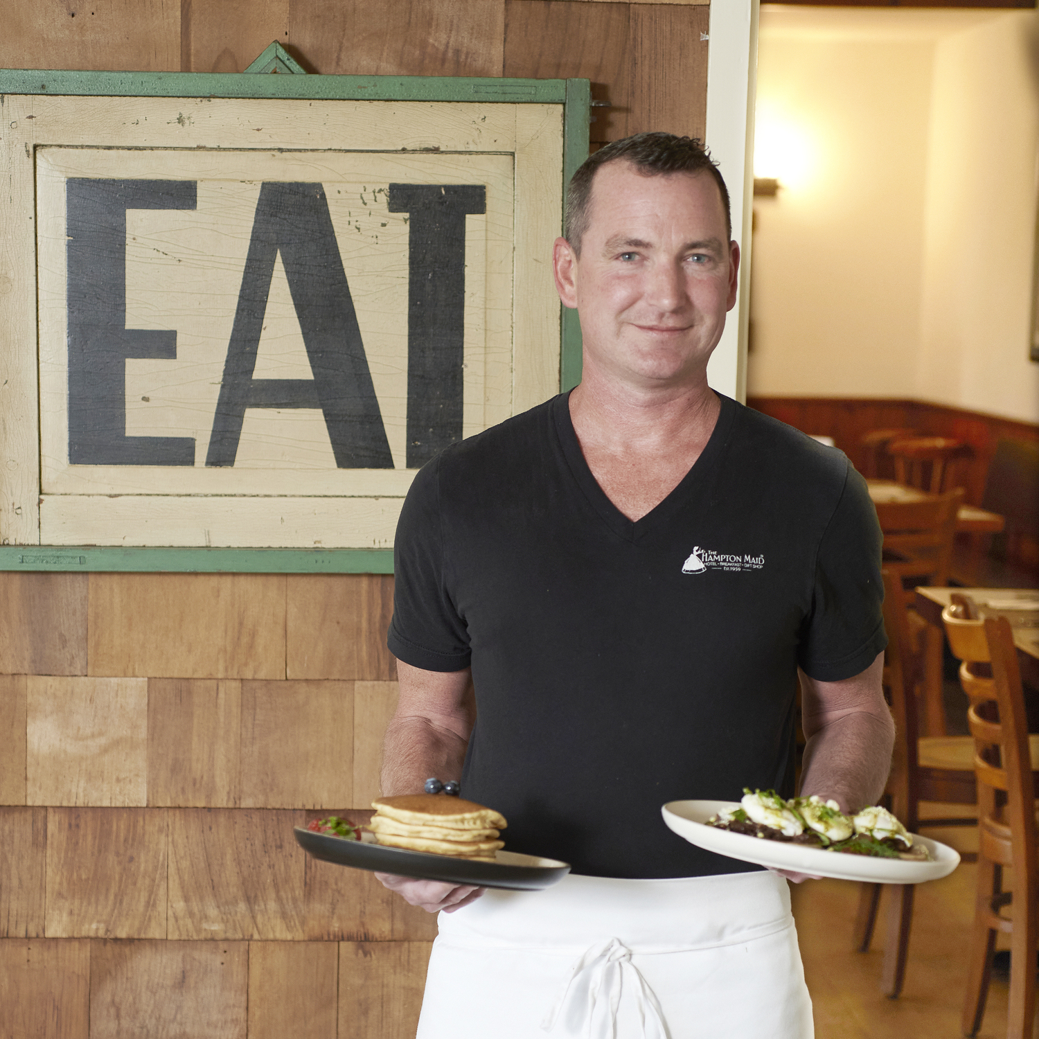 Josh Poulakis handles breakfast and brunch at The Hampton Maid. DOUG YOUNG