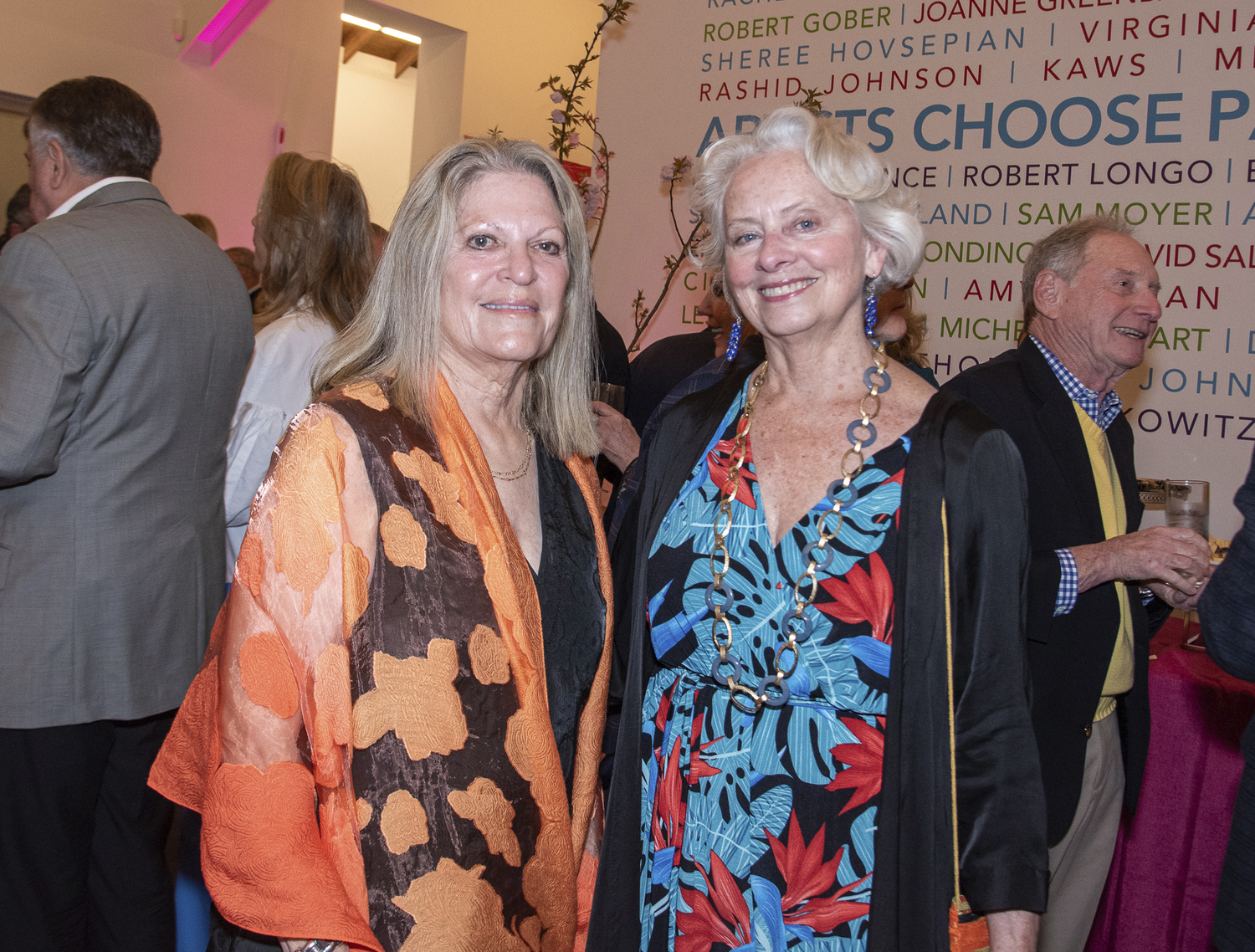 Joyce Lieberman and Loretta Davis at the Parrish Art Museum's Spring Fling on Saturday evening.  LISA TAMBURINI