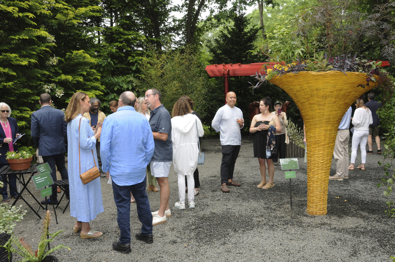 The public was invited to join in the judging on Saturday at LongHouse Reserve in East Hampton, as 19 local artists, designers, gardeners and landscapers  created a unique interpretation of a planter. The Official Judge for 