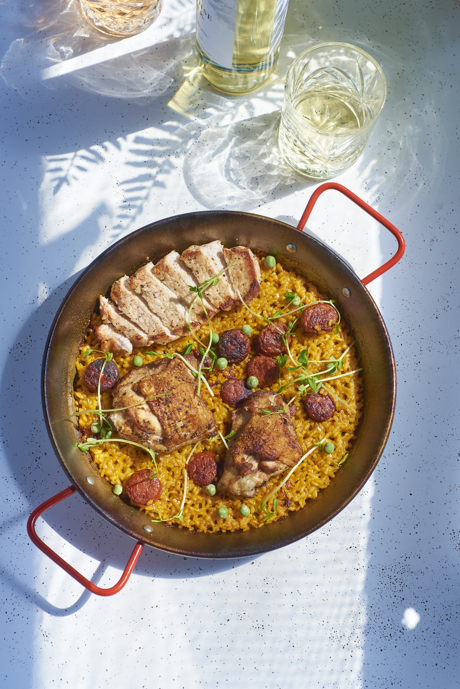 Chef Alex Bujoreanu's chicken and pork paella at R.Aire. DOUG YOUNG