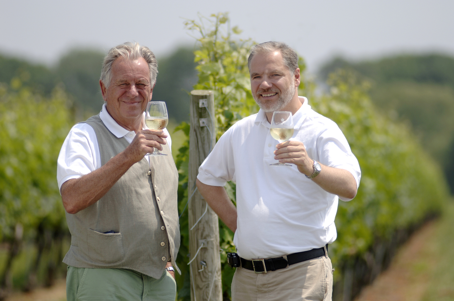 Wölffer Estate founder Christian Wölffer and winemaker Roman Roth in 2007. RANDALL TAGG PHOTOGRAPHY