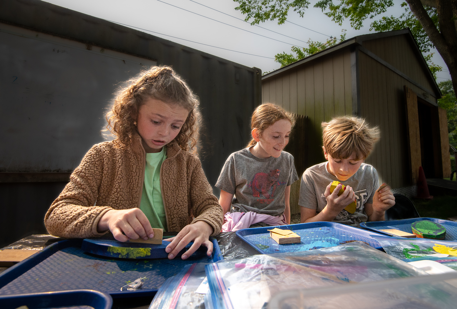 Sag Harbor Elementary School third graders recently completed a course in building sailboats taught by volunteers from the East End Classic Boat Society.  HUGH BROWN