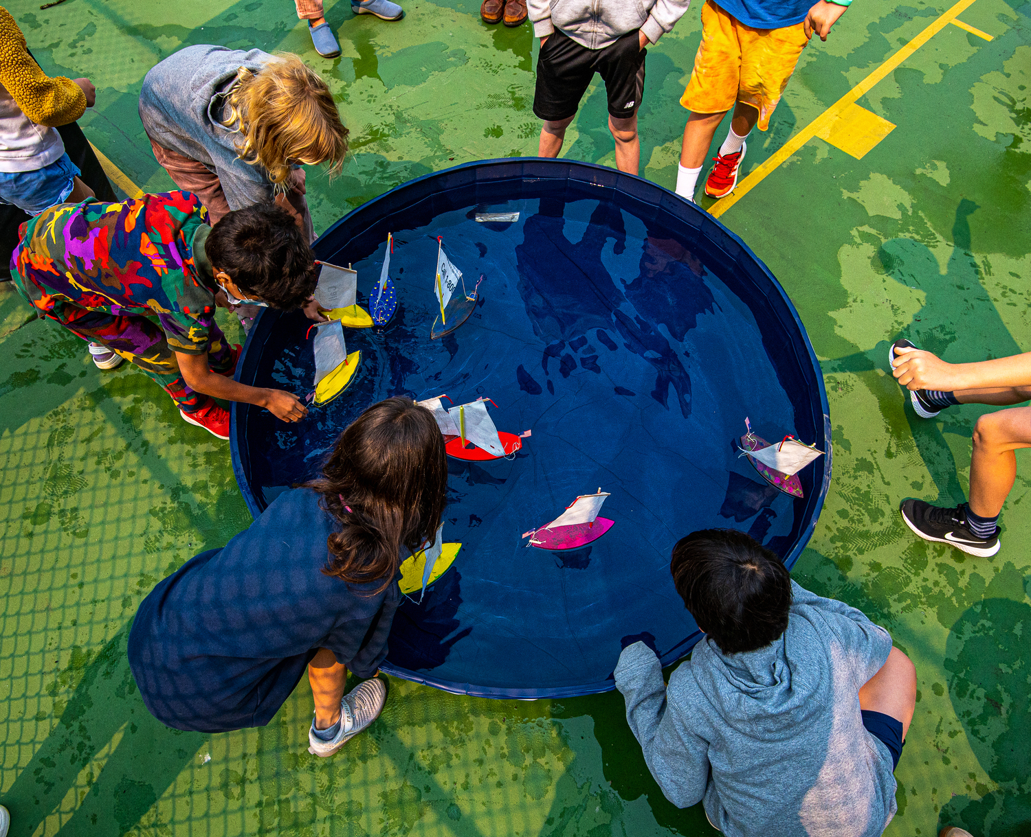 Sag Harbor Elementary School third graders recently completed a course in building sailboats taught by volunteers from the East End Classic Boat Society.  HUGH BROWN