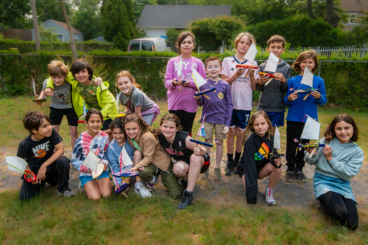 Sag Harbor Elementary School third graders recently completed a course in building sailboats taught by volunteers from the East End Classic Boat Society.  HUGH BROWN