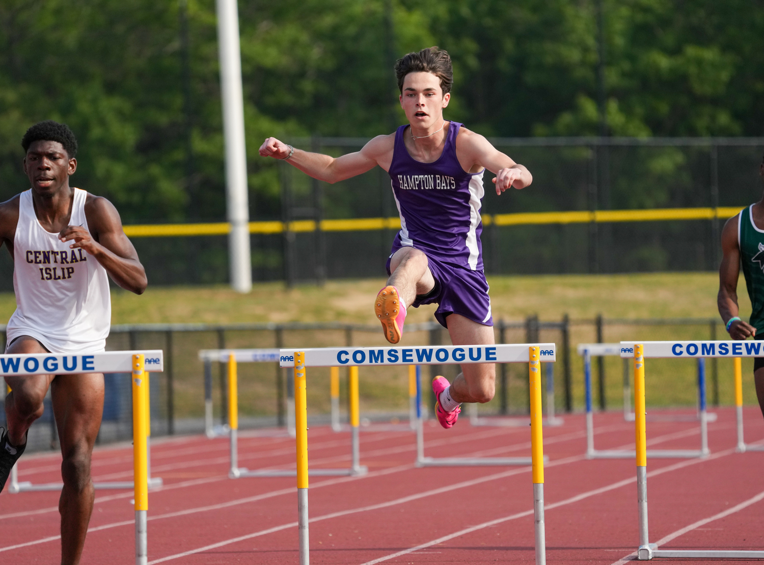 Hampton Bays senior Liam Sutton qualified for states in the 400-meter intermediate hurdles.   RON ESPOSITO