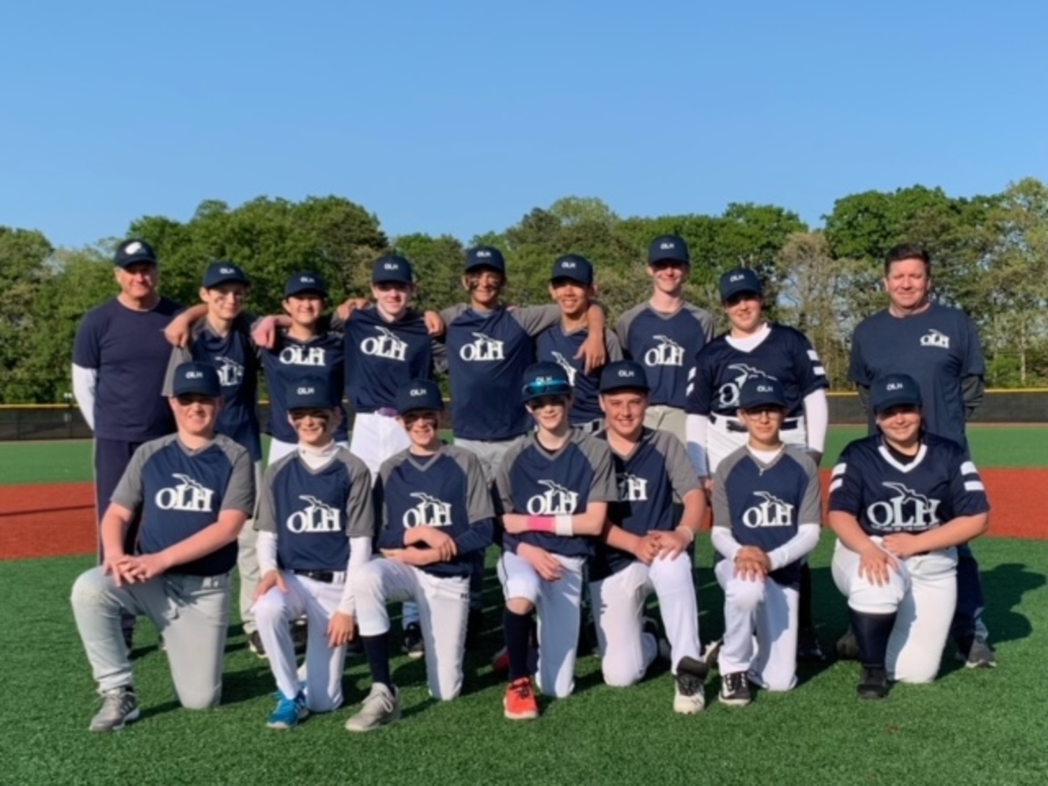 The Our Lady of the Hamptons School baseball team gathered to celebrate the end of the season. COURTESY OUR LADY OF THE HAMPTONS SCHOOL