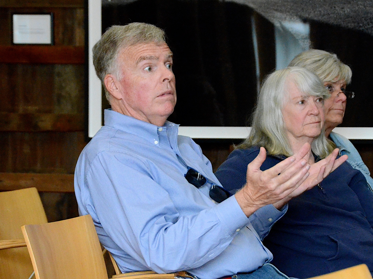 John Kirrane, a Noyac resident, has been a vocal critical of East Hampton Town's handling of aircraft traffic that overflies Southampton Town neighborhoods and butted heads with East Hampton Town Board members on Tuesday. 
KYRIL BROMLEY